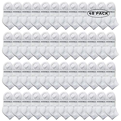 48 Pairs White Socks Size 6-8
