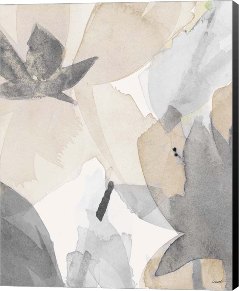 Lanie Loreth Muted Delicate Floral I Canvas Wall Art - 16x20 Inch Museum Wrapped Painting with Black Sides - Perfect for Living Room, Bedroom & Office Decor