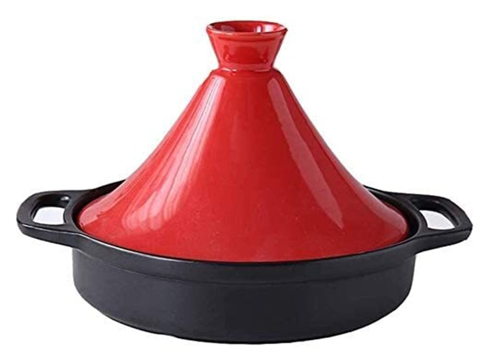 Easy Clean Moroccan Enameled Ceramic Tagine Pot with 2 Handles & Lid - 22.5.29 Inch Traditional Cookware for Stovetop, Oven & Serving - Perfect for Home Kitchen, Moroccan Cuisine & Dinner Parties