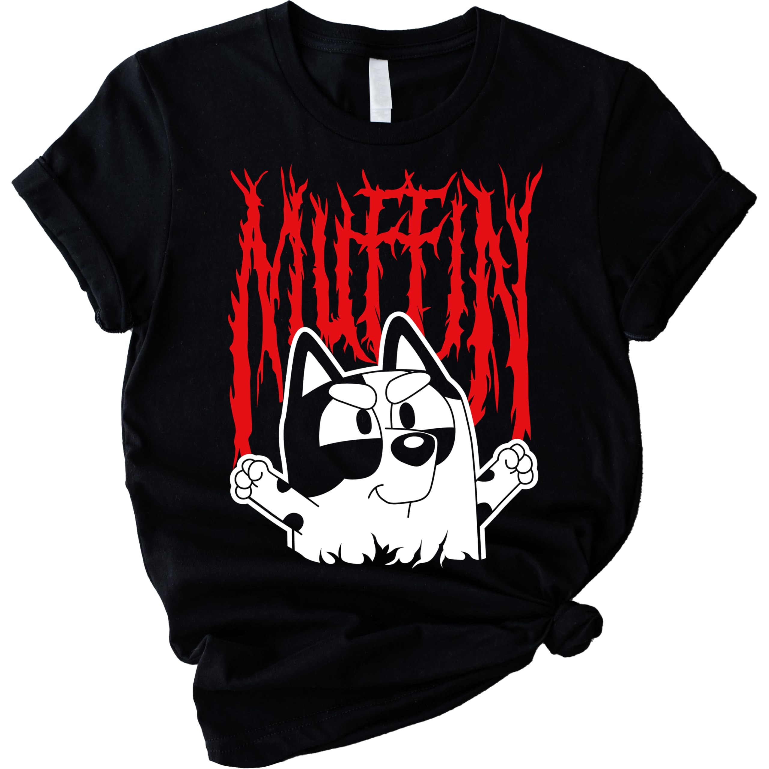 Funny Muffin Graphic T-Shirt for Women & Kids - Cartoon Character Tee for Family Matching Outfits, Toddler Birthday Party & Casual Wear
