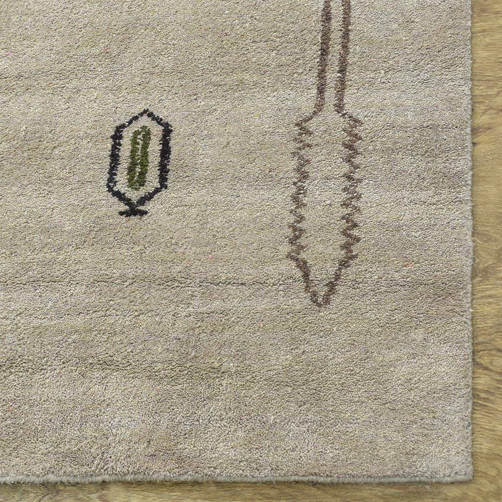 Hand Knotted Bohemian Style Rug - Soft & Durable for Living Room, Bedroom, or Office Decor