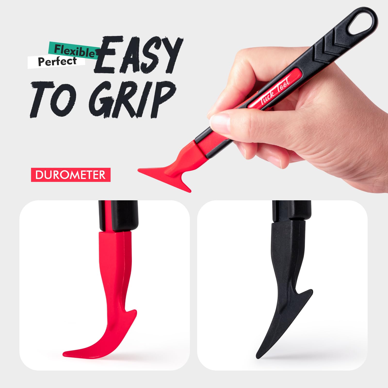 FOSHIO 7-in-1 Vinyl Wrap Tool Kit - Professional Car Wrapping Tools with Flexible Micro Squeegee for Tight Seams & Edge Wrapping | Multi-Hardness Tuck Tools for Auto, Boat & Motorcycle Vinyl Installation