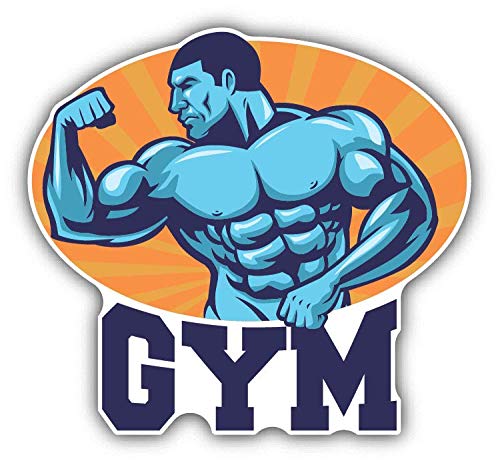 Bodybuilder Mascot Gym Muscle Stickers - 50 Pack for Scrapbooking, Calendars, Arts & Crafts, DIY Projects, Bullet Journals - Perfect for Fitness Enthusiasts, Workout Logs & Gym Motivation