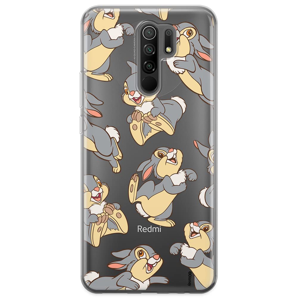 Original Disney Thumper Pattern Xiaomi Redmi 9 Phone Case - Officially Licensed Transparent Soft TPU Cover with Precise Cutouts | Perfect for Daily Protection & Disney Fans Gift