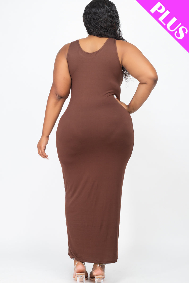 Plus Size Solid Basic Maxi Dress for Women - Comfortable Flowy Long Summer Dress (CAPELLA) | Perfect for Beach, Vacation, and Casual Outings