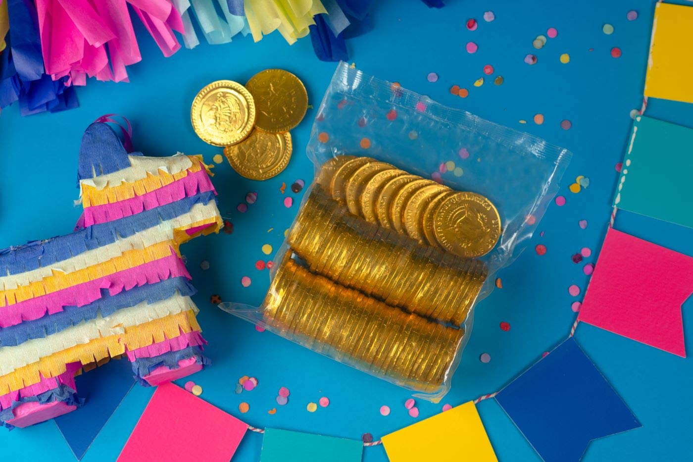 Nucita Gold Chocolate Coins - 1 Pound Bag (75-77 Count) | Milk Chocolate Candy Coins for Birthdays, Weddings, Hanukkah & Party Favors | Perfect for Gifts, Piñata Fillers & Holiday Celebrations