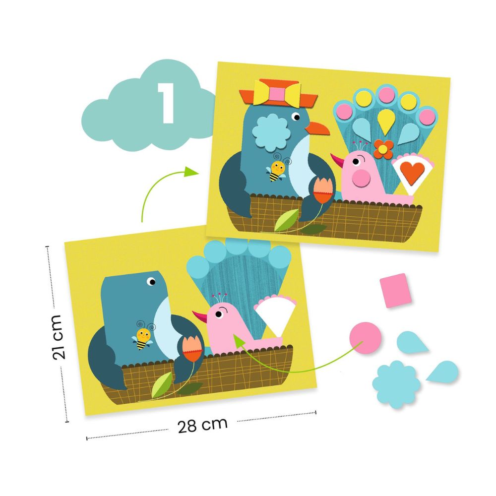 DJECO Multi-Activity Kit - The Cat and His Friends for Toddlers 18 Months+ | Early Learning & Creative Play for Kids