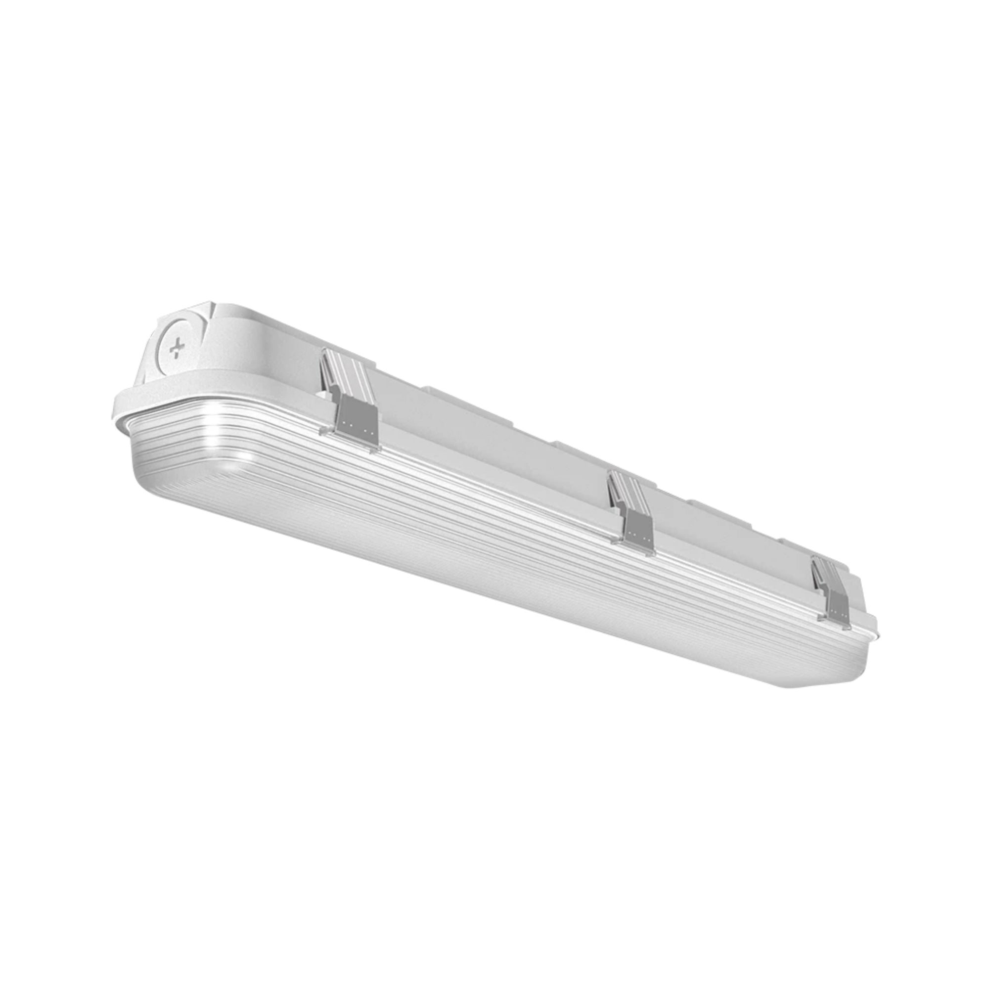 2ft Vapor Tight LED Light Fixture - 25W, 3400 Lumens, 35K/40K/50K Color Temperature, 120-277V - Waterproof LED Shop Light for Garage, Warehouse & Outdoor Use