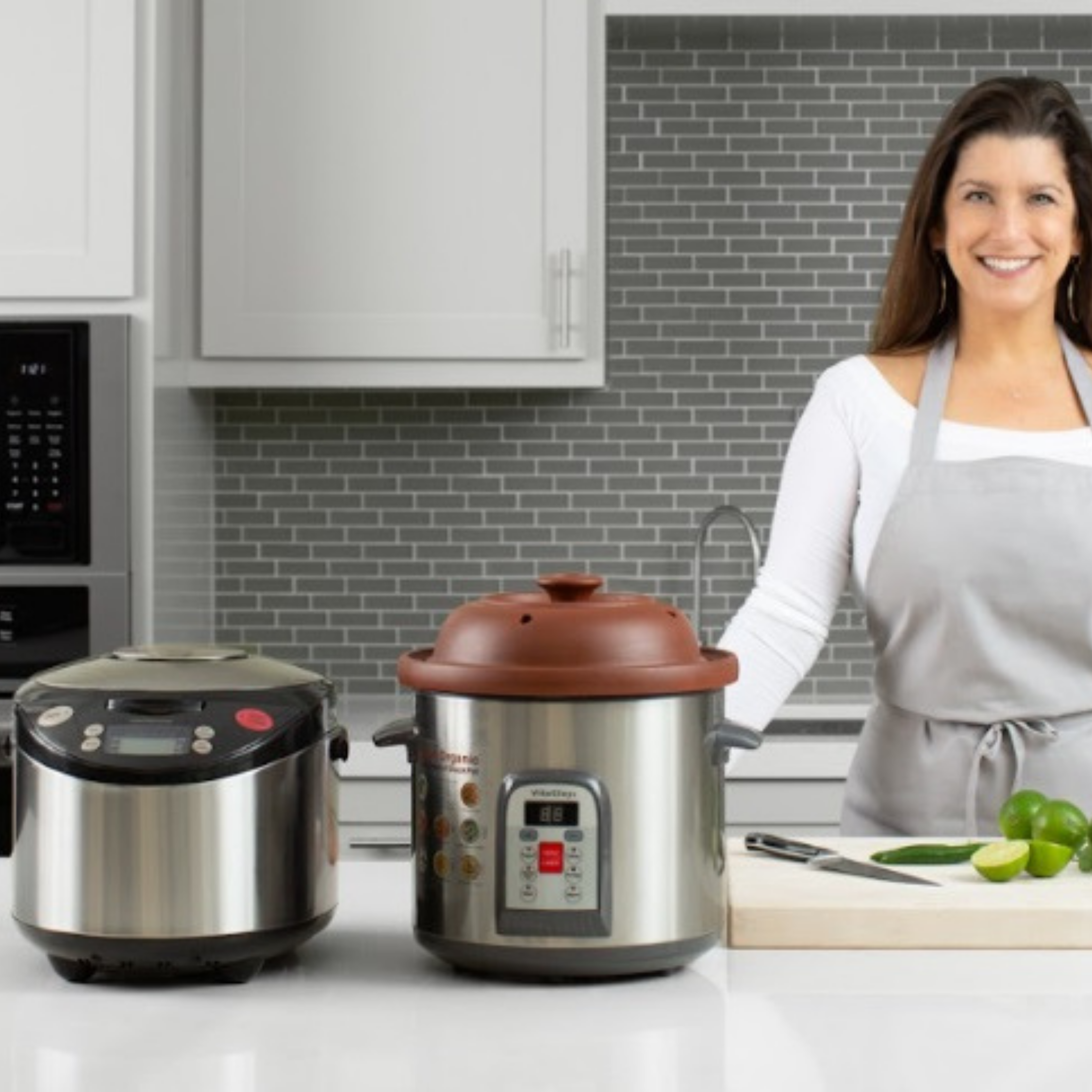 Vitaclay VM7900 7-in-1 Smart Organic Multi-Cooker - Rice Cooker, Slow Cooker, Digital Steamer & Yogurt Maker for Healthy Meals, Meal Prep & Family Cooking