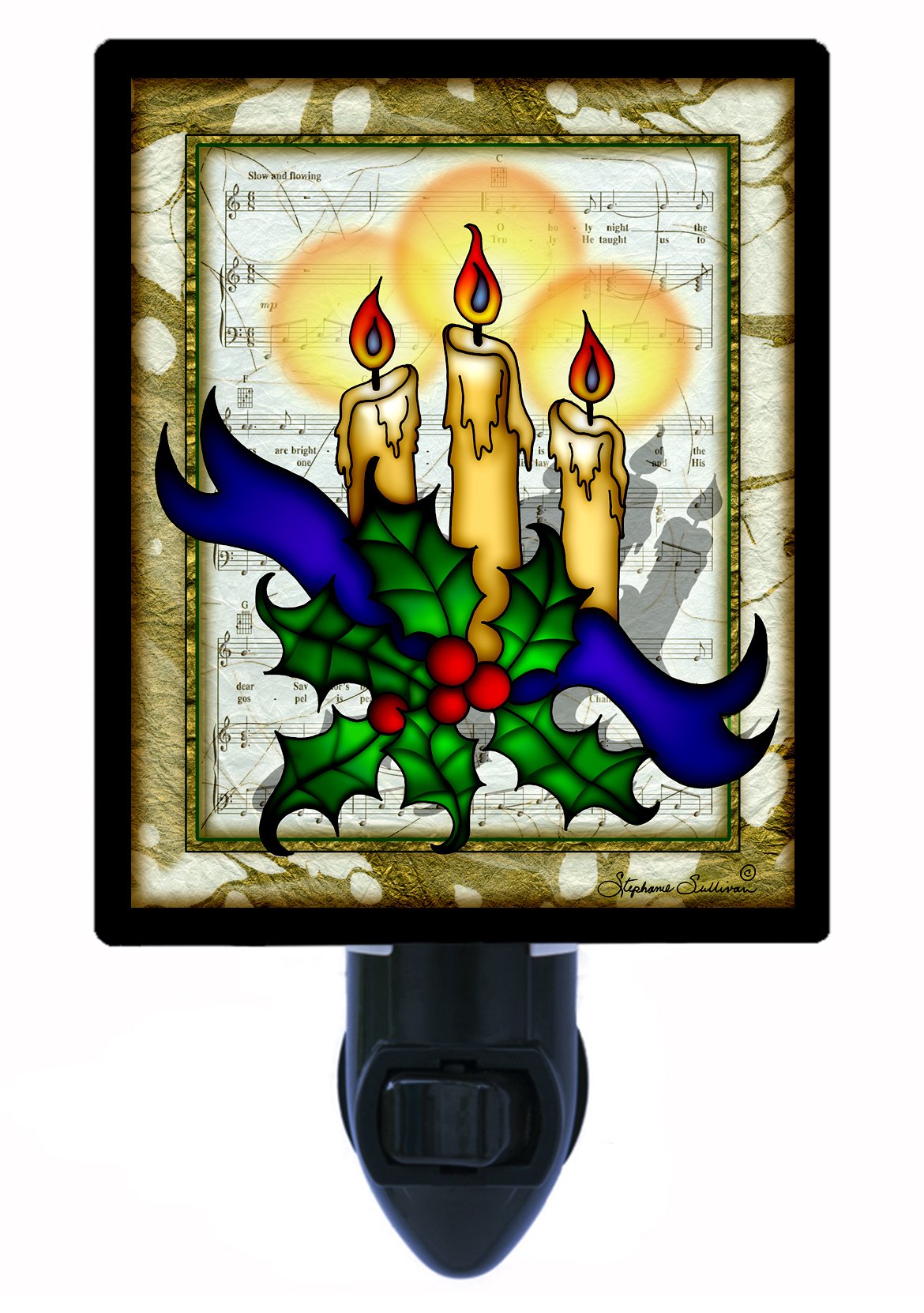 Christmas LED Night Light - Holiday Decorations, Warm White Candles for Festive Ambiance | Perfect for Bedroom, Living Room, and Christmas Tree Decor