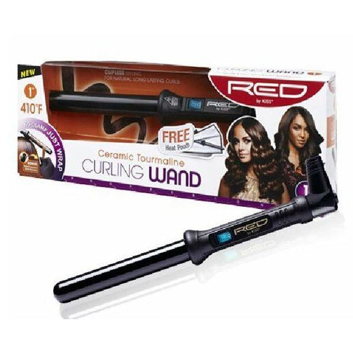 RED BY KISS Ceramic Tourmaline Curling Wand 1