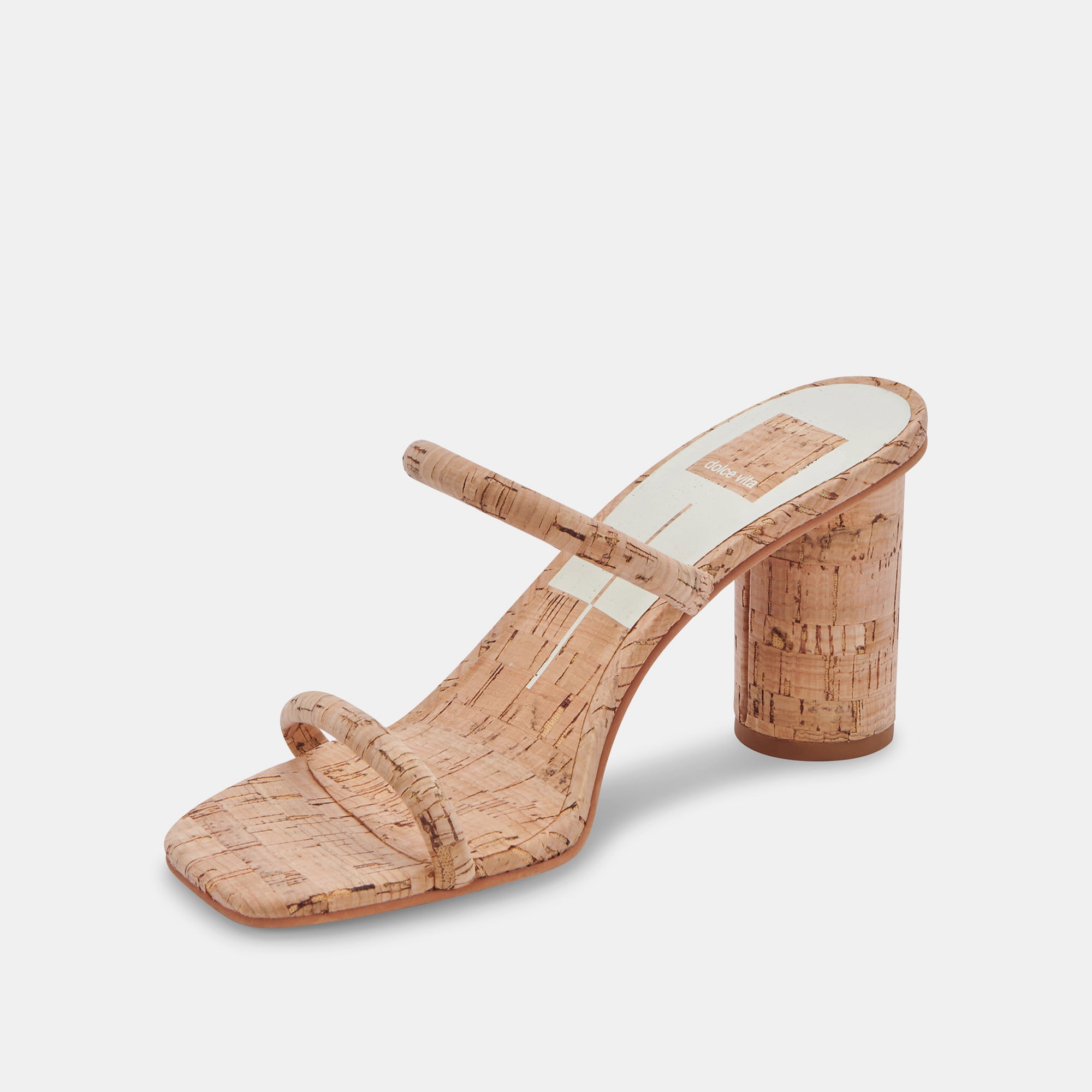 NOLES HEELS NATURAL CORK - Comfortable Women's Wedge Sandals with Cork Footbed for Summer, Beach, and Casual Wear
