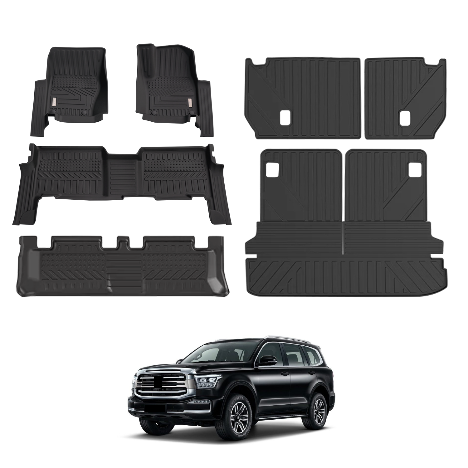 5D Custom Fit Car Floor Mats for GWM Tank 500 (2024-Present) - All-Weather Protection, Non-Slip Design - Perfect for Off-Road Adventures & Daily Commuting
