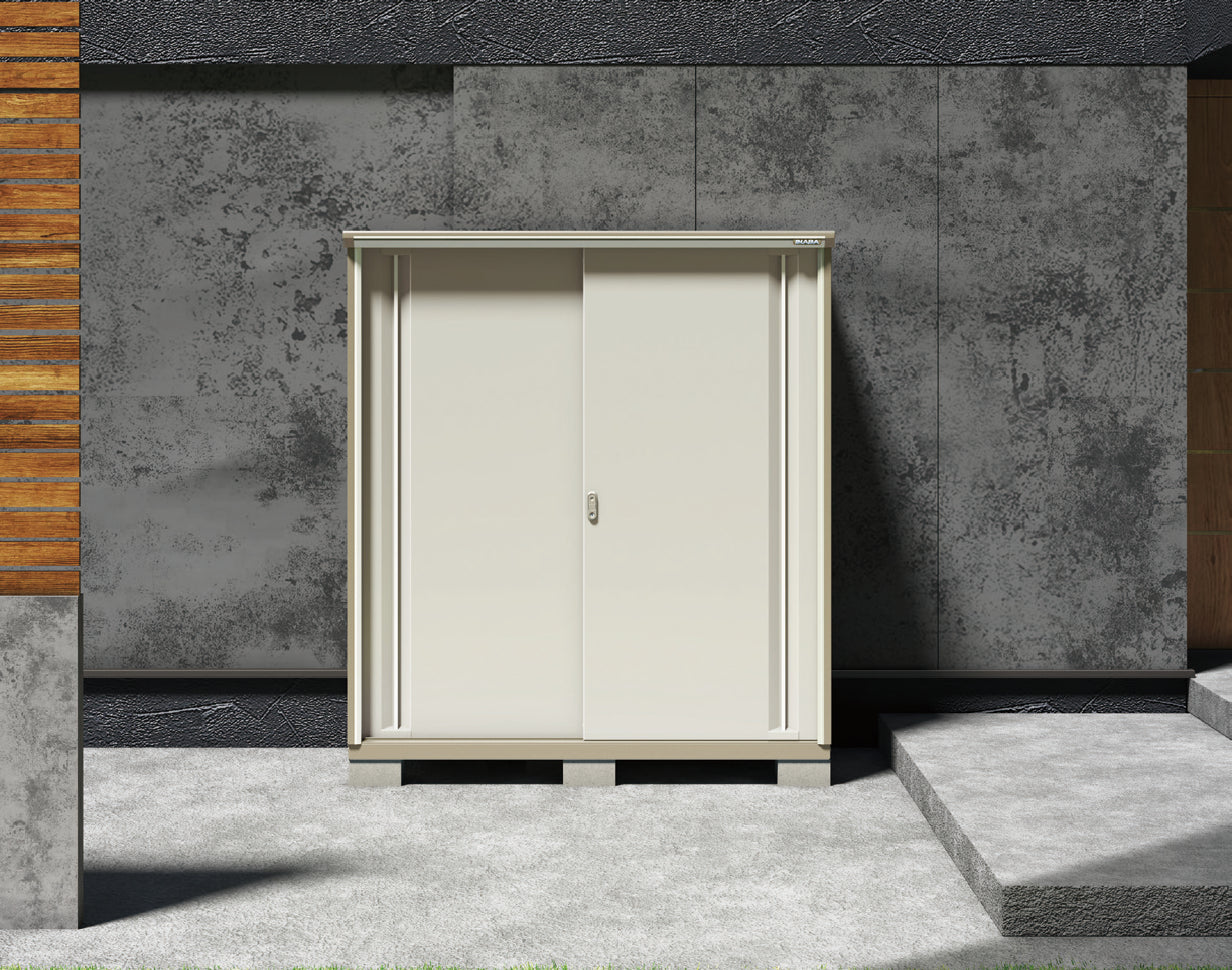 Pre-Order Inaba Outdoor Storage Cabinet KMW 135C - 0.934m³ Capacity (W1340xD535xH1303mm) - Weatherproof Garage & Garden Storage for Tools, Equipment & Supplies