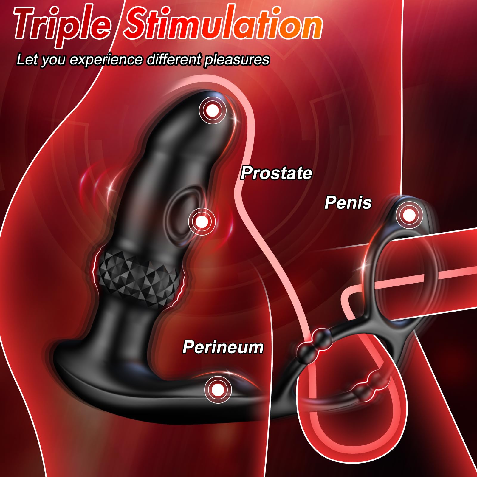 Premium Prostate Massager for Men - Remote Control Anal Vibrator with 10 Vibration & 3 Tapping Modes, P-Spot Stimulator for Couples Play - Perfect for Solo Exploration & Intimate Partner Play