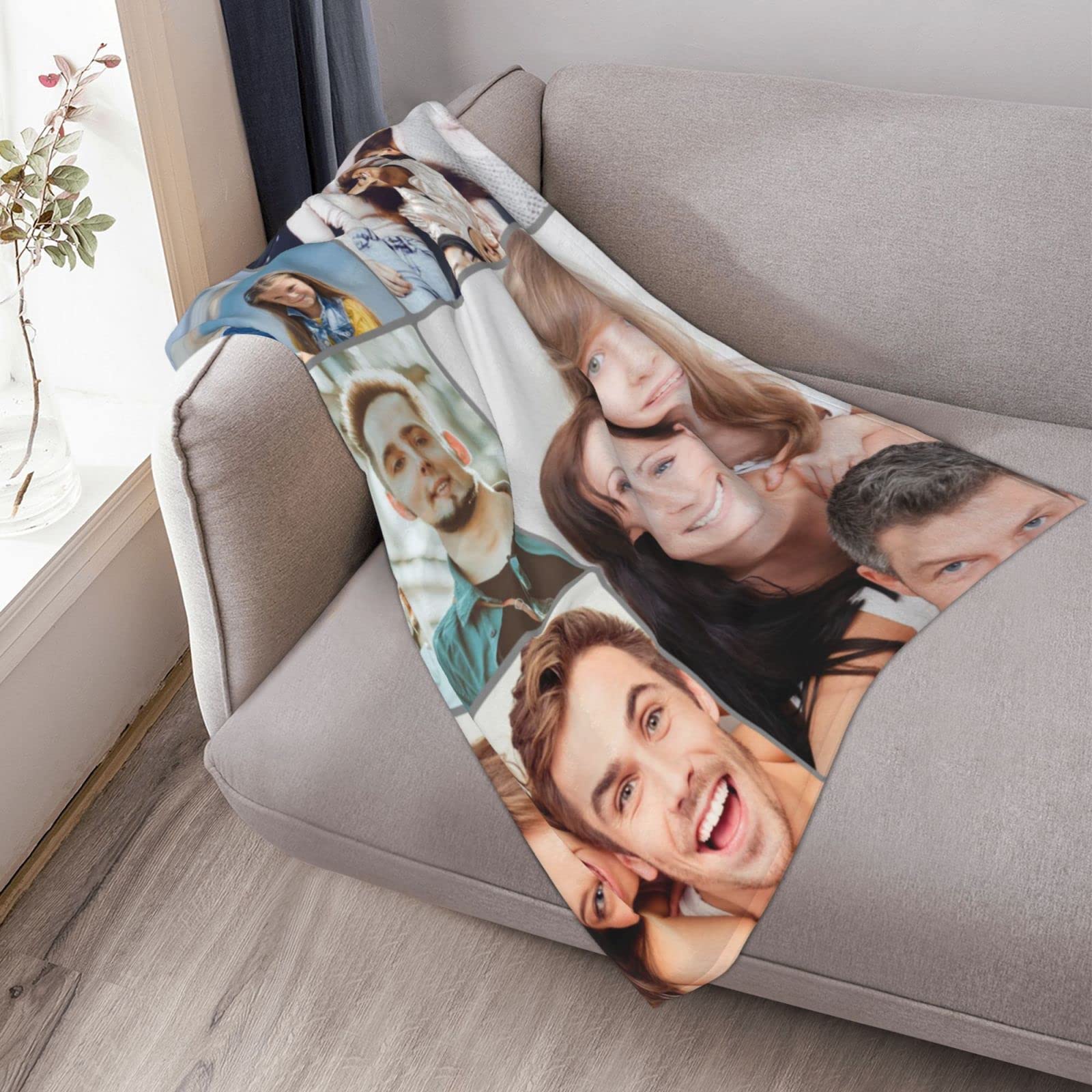 Custom Photo Blanket with Text - Personalized Picture Collage Fleece Blanket for Adults, Kids & Family - Pet Blankets for Dogs & Cats - Perfect Birthday, Christmas, Halloween Gift (60