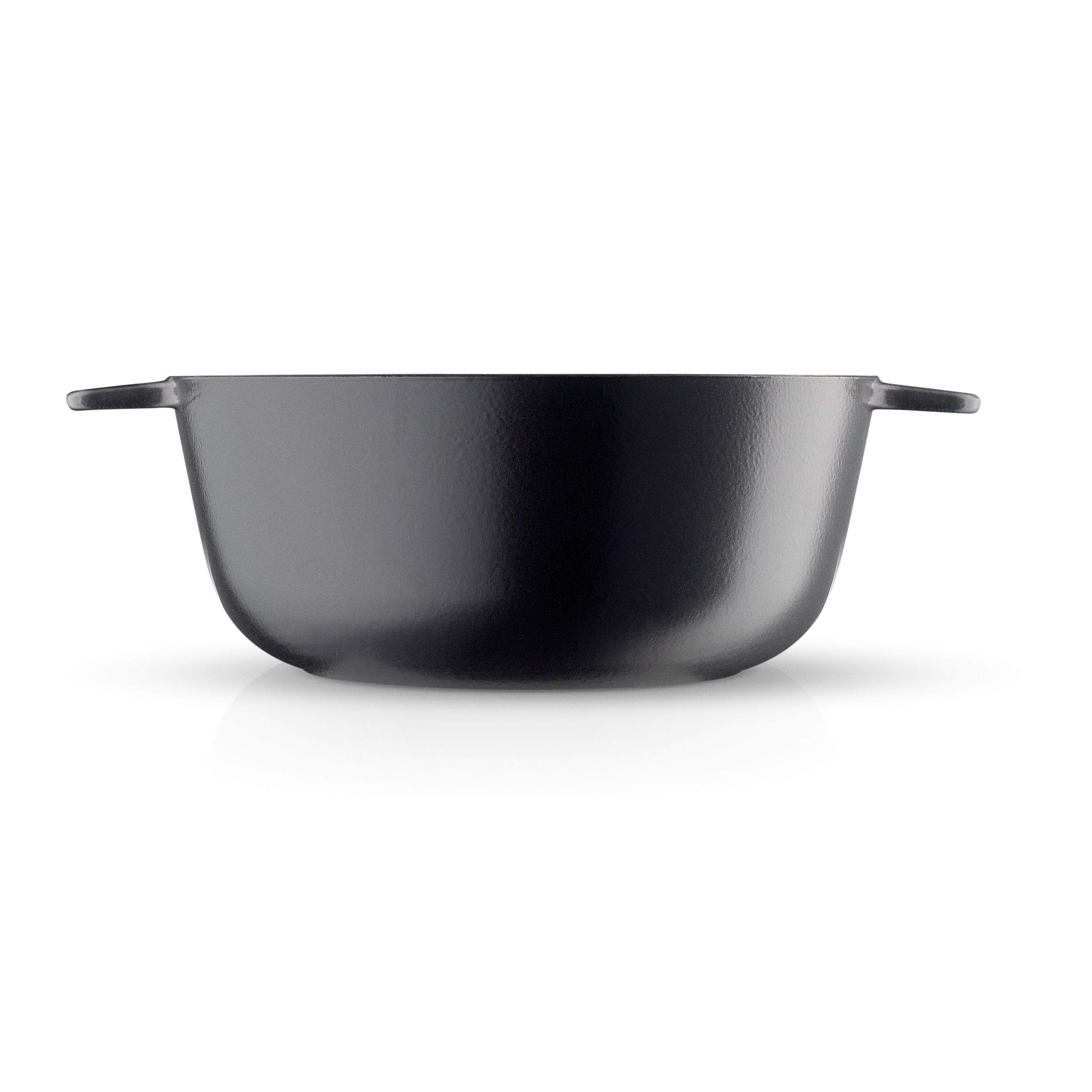 Eva Trio Cast Iron Roasting Pot - 8L (32cm) Dutch Oven for Slow Cooking, Braising & Baking - Perfect for Soups, Stews & Bread Making