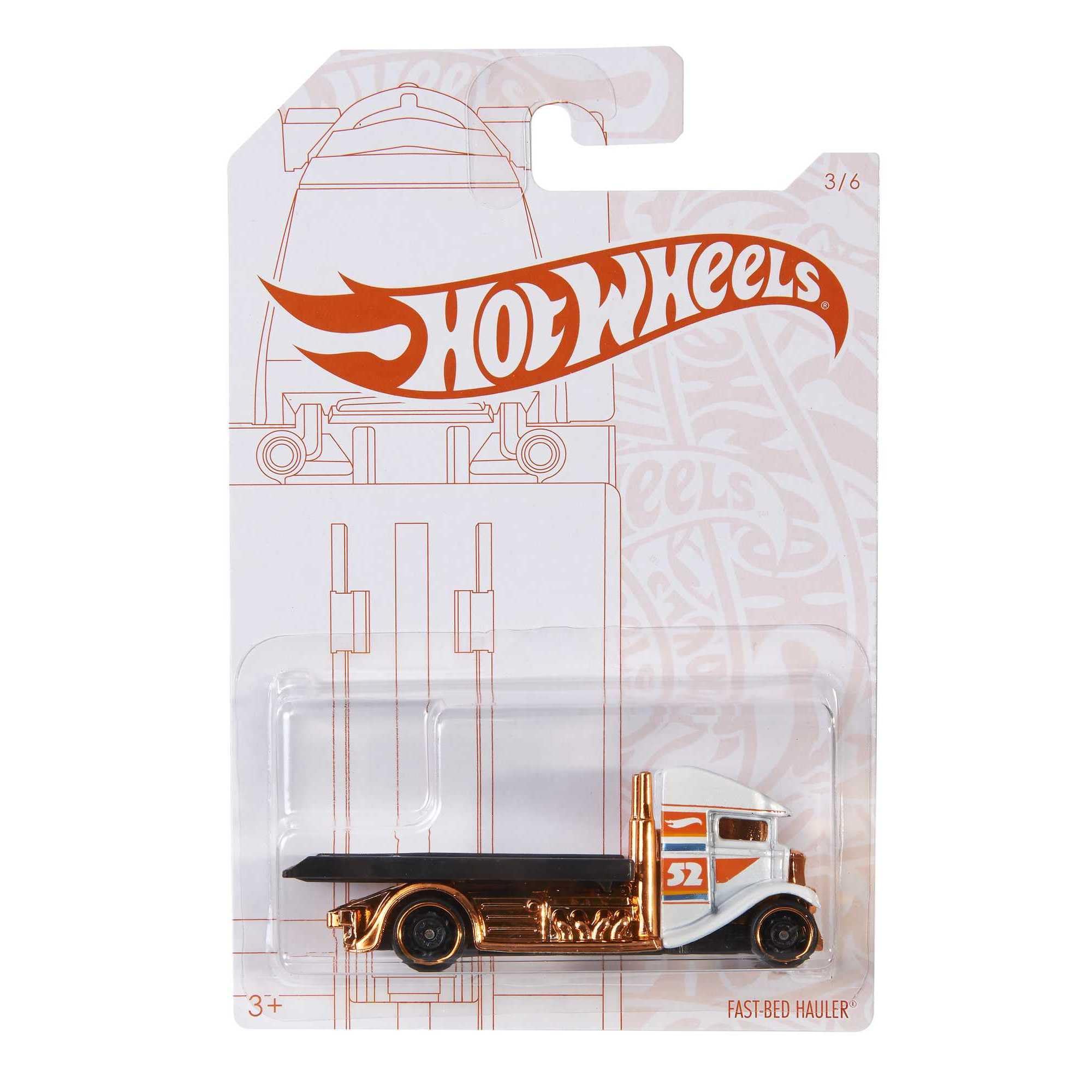 Hot Wheels 2020 Pearl & Chrome Series 3/6 - Fast Bed Hauler Diecast Car Toy (White) | Collectible Miniature Vehicle for Kids & Adults | Perfect for Play, Display & Racing Games