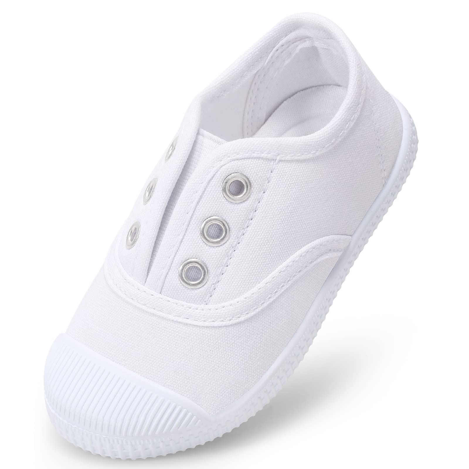 **Toddler Canvas Sneakers for Boys & Girls - Lightweight Slip-On Comfortable Kids Running Shoes (Toddler/Little Kids/Big Kids) - Perfect for Playground, School & Casual Wear**