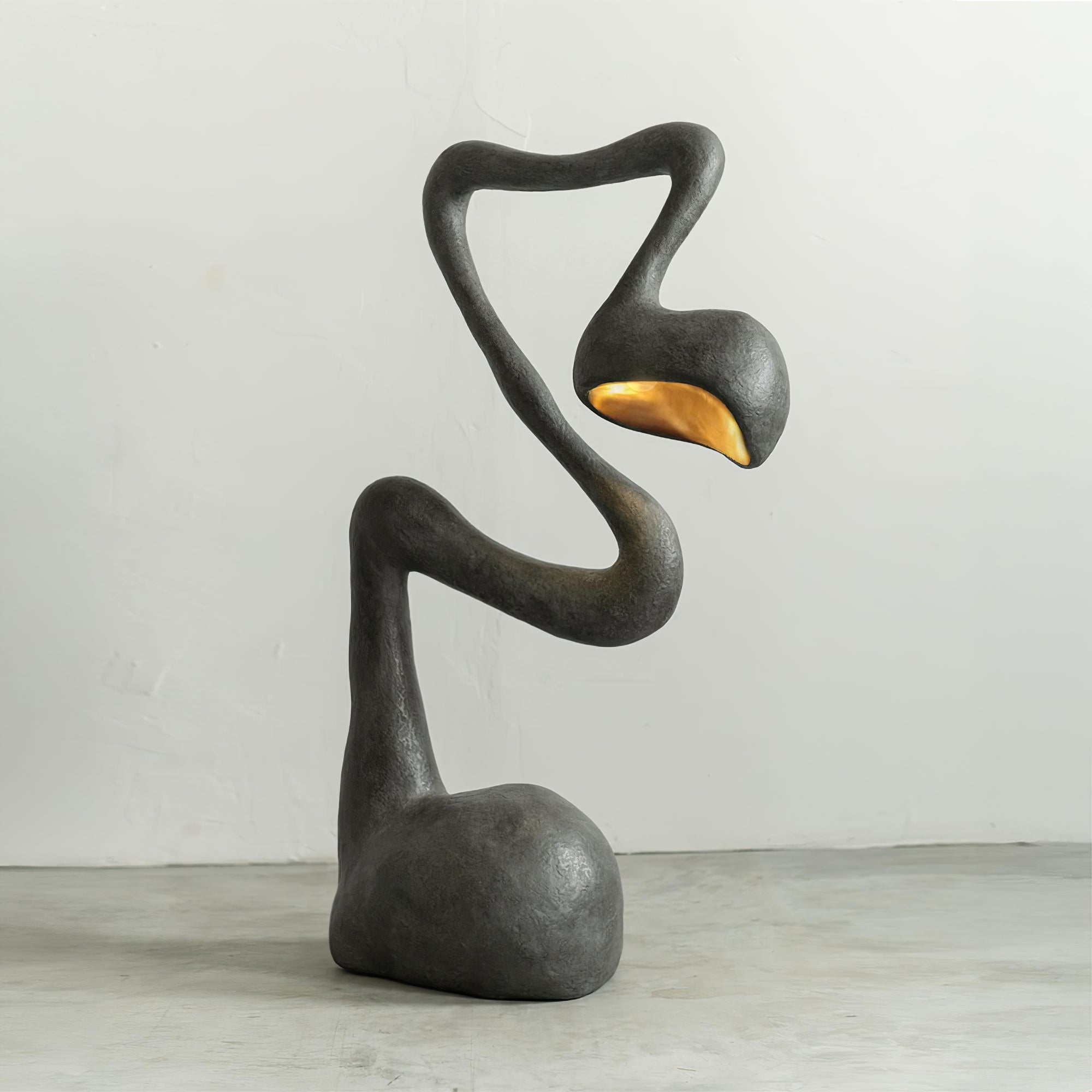 Handcrafted Myrrh Resin Sculpture Floor Lamp - Modern Boho Decor for Living Room, Bedroom & Office - Warm Ambient Lighting for Relaxation & Meditation