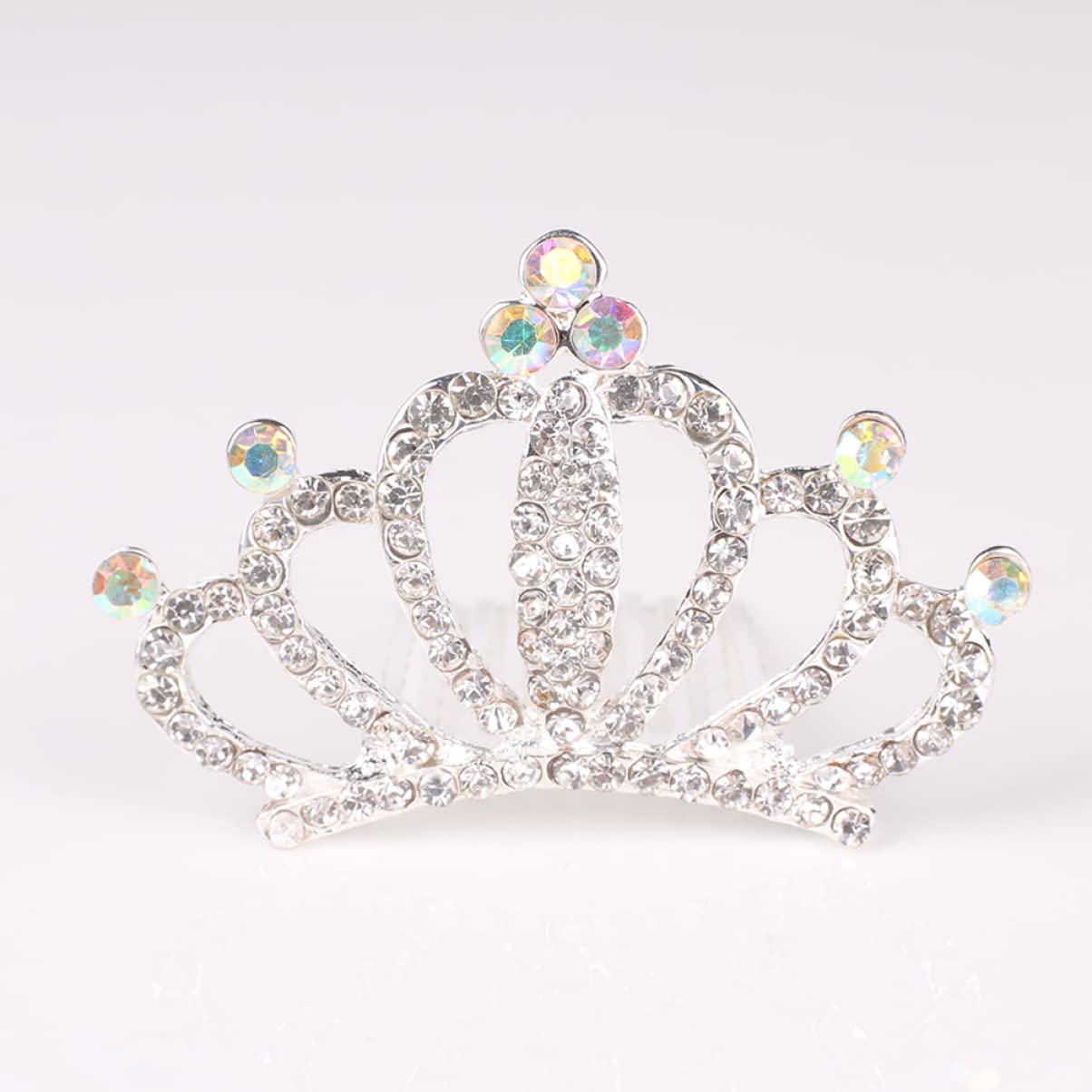 Beavorty Silver Bridal Tiara Headpiece – Floral Wedding Crown for Bride, Pageant, Girls Hair Accessories | Elegant Diamond Headgear for Weddings, Prom, Special Occasions