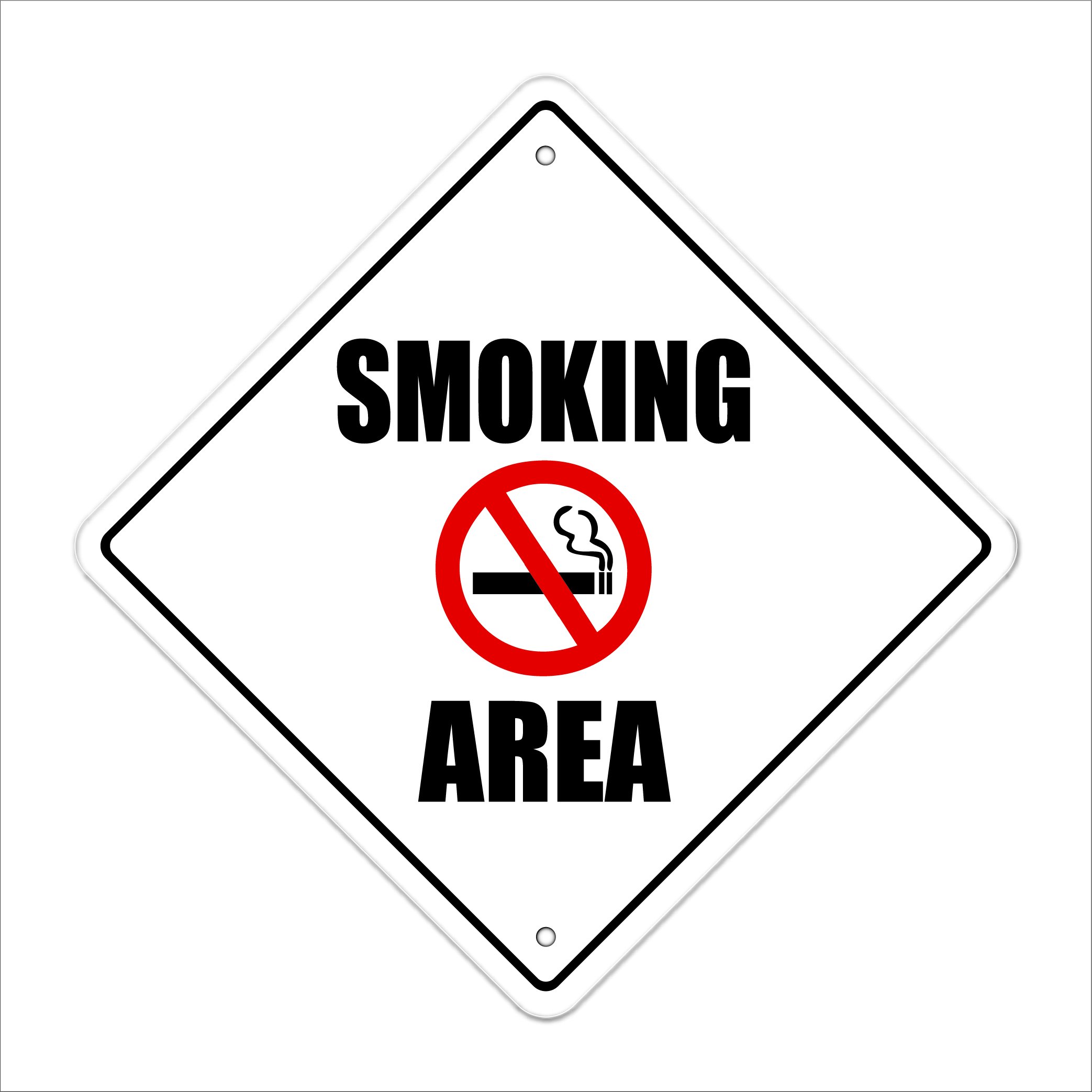 Smoking Crossing Sign Zone Xing - 12