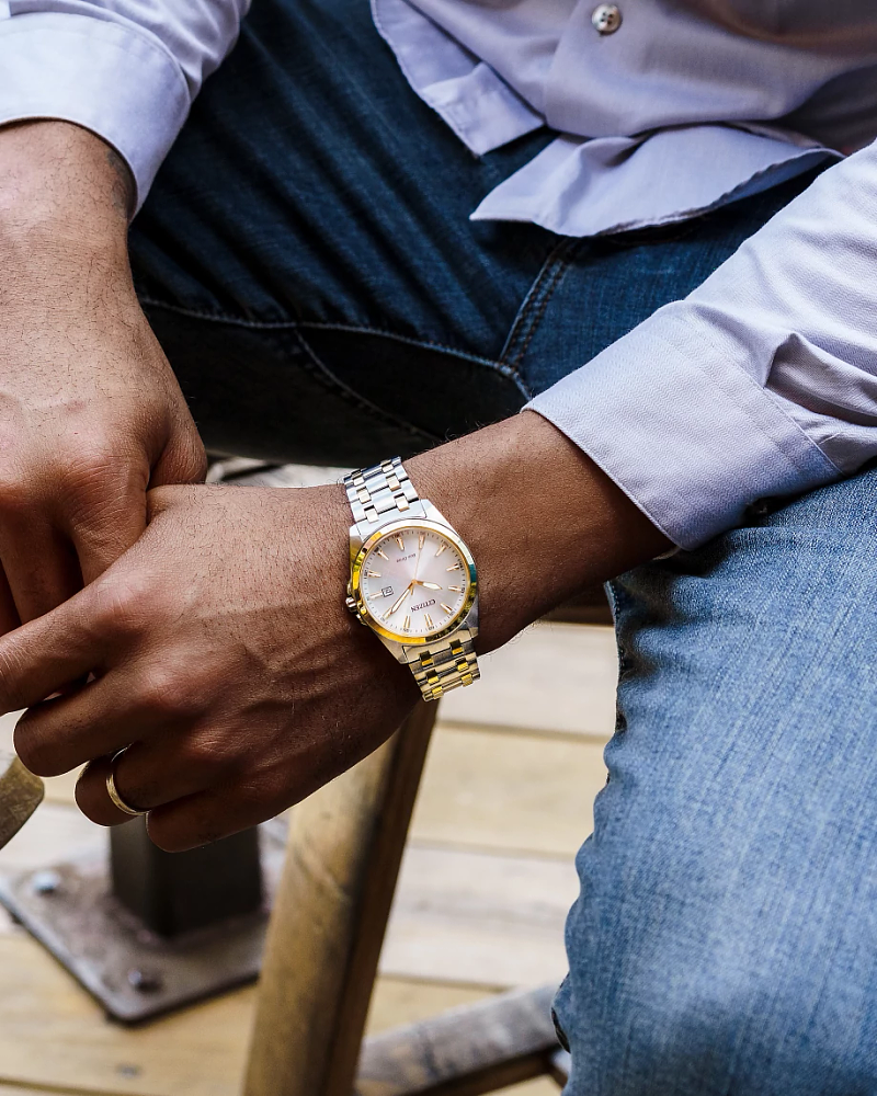 Citizen Eco-Drive BM7534-59A Two-Tone 41mm Watch for Men - Solar-Powered, Stainless Steel, Water-Resistant - Perfect for Business, Casual & Outdoor Activities