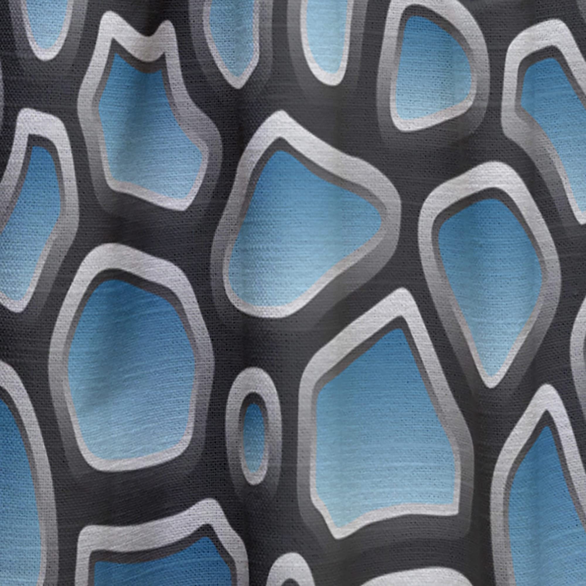 Abstract Pattern Thermal Insulated Curtains - Single Panel 52x120 - Modern Bedroom & Living Room Drapes for Home Decor, Blackout Window Treatments - Perfect for Cozy Spaces, Home Theater & Light Control