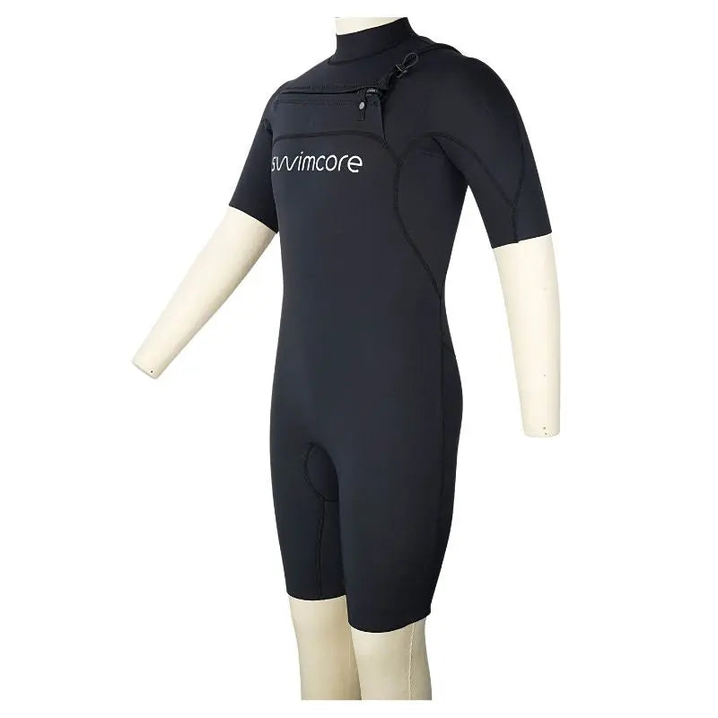 Premium Men's Neoprene Wetsuit Shorts - High-Quality Japanese Neoprene with Chest Zip | Perfect for Surfing, Diving & Water Sports