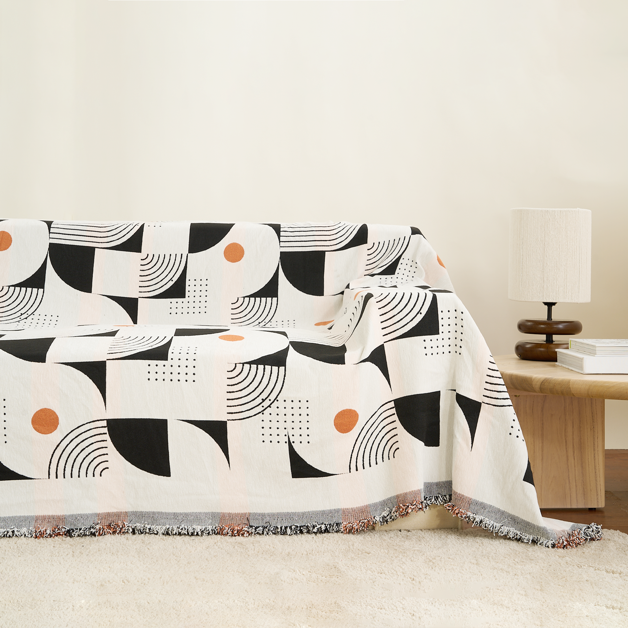 Stylish Architectural Harmony Sofa Cover - Modern Stretchable Slipcover for Living Room, Bedroom, Office - Perfect for Home Decor & Furniture Protection
