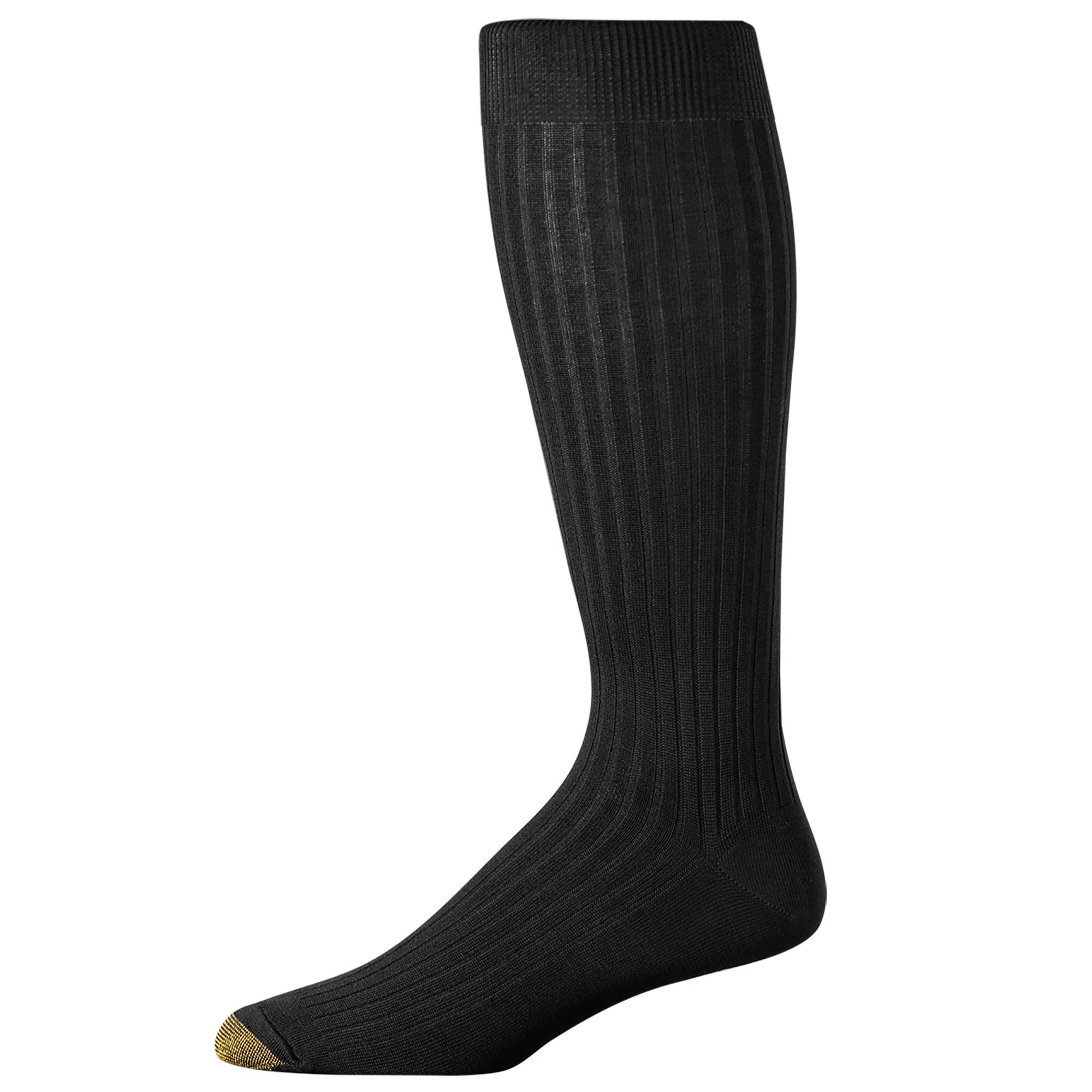 GOLDTOE Men's Canterbury Over The Calf Socks 3 Pack - Comfortable Dress Socks for Business & Formal Wear - Perfect for Office, Suits & Special Occasions