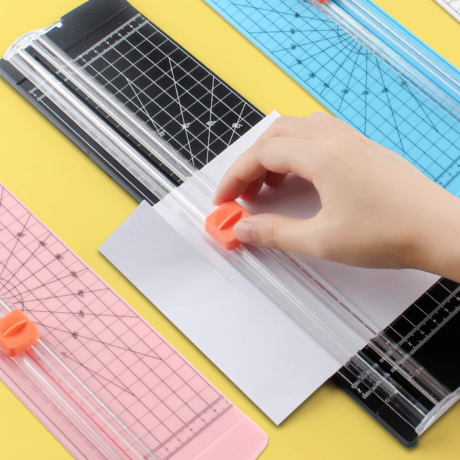 6-Pack Paper Cutter Replacement Blades - Sharp Trimmer Blades for A4 Paper, Cardstock & Photos - Automatic Safety Lock Design - Perfect for Office, Crafting & Scrapbooking Projects