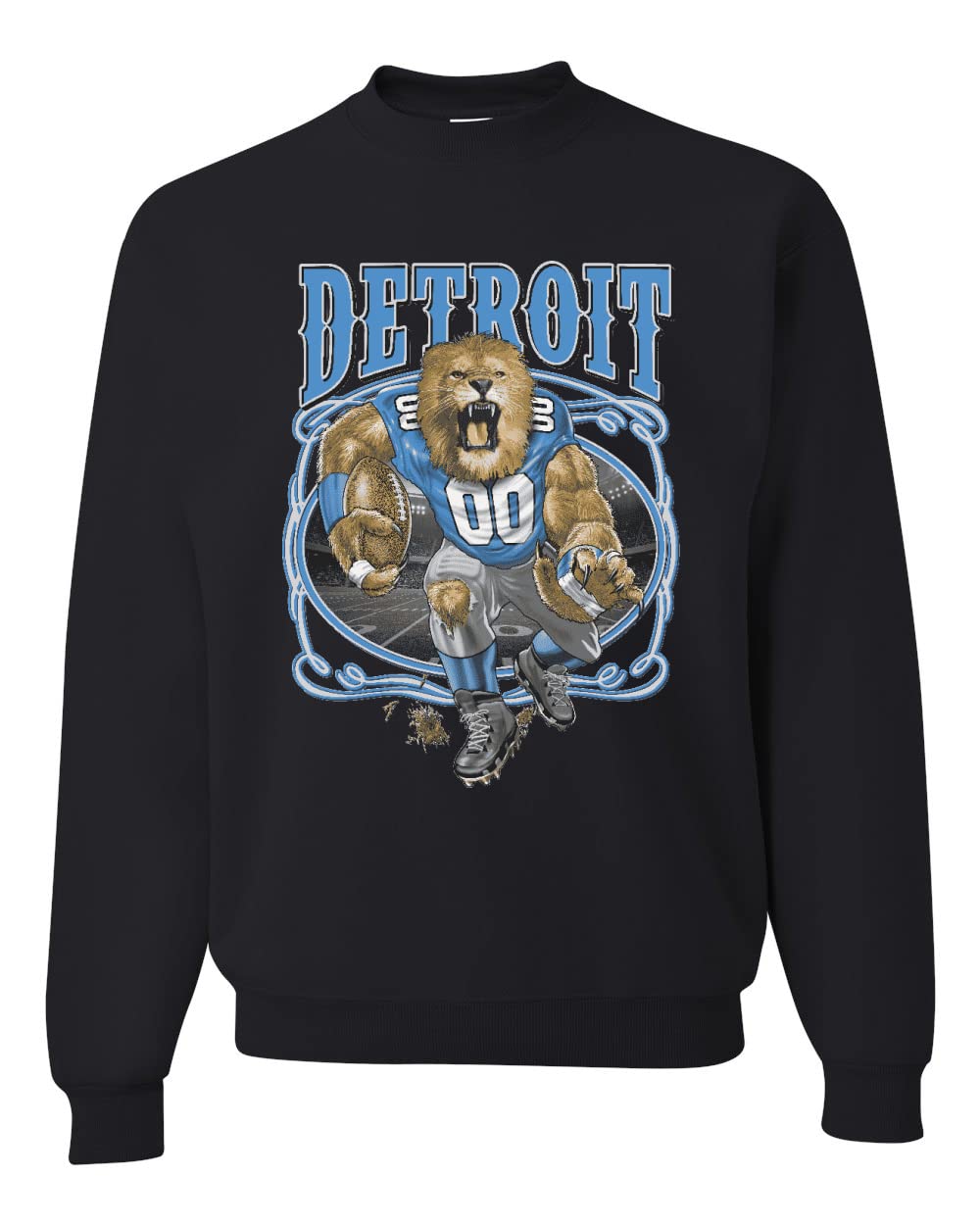 Detroit Fan Crewneck Sweatshirt - Wild Bobby DET Pride for Football Games