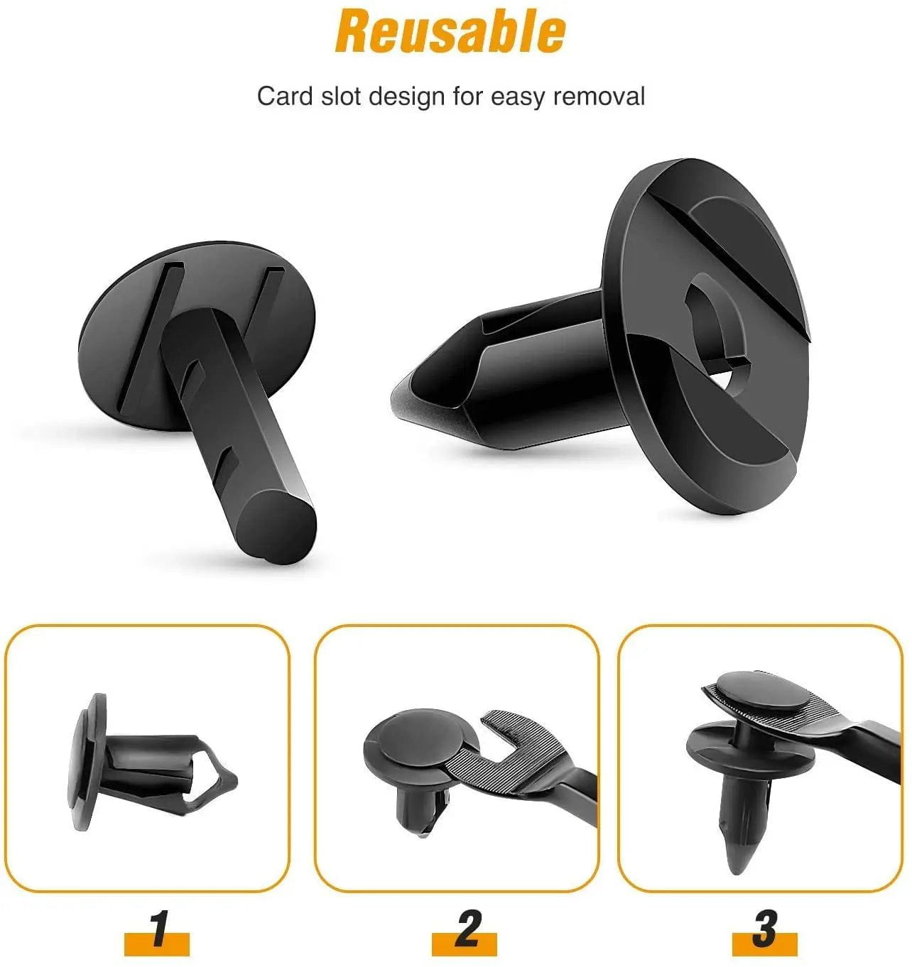 40 Pcs 21.4mm Hole 8.6mm Car Push Retainer Clips Kit - Auto Door Panel Dashboard Audio Video Fastener Clips for Vehicle Interior Trim Repair & Installation