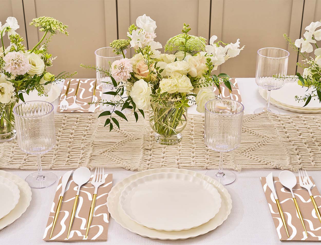 Simply Eco Compostable Table Setting - White | Biodegradable Dinnerware for Parties, Picnics & Eco-Friendly Events