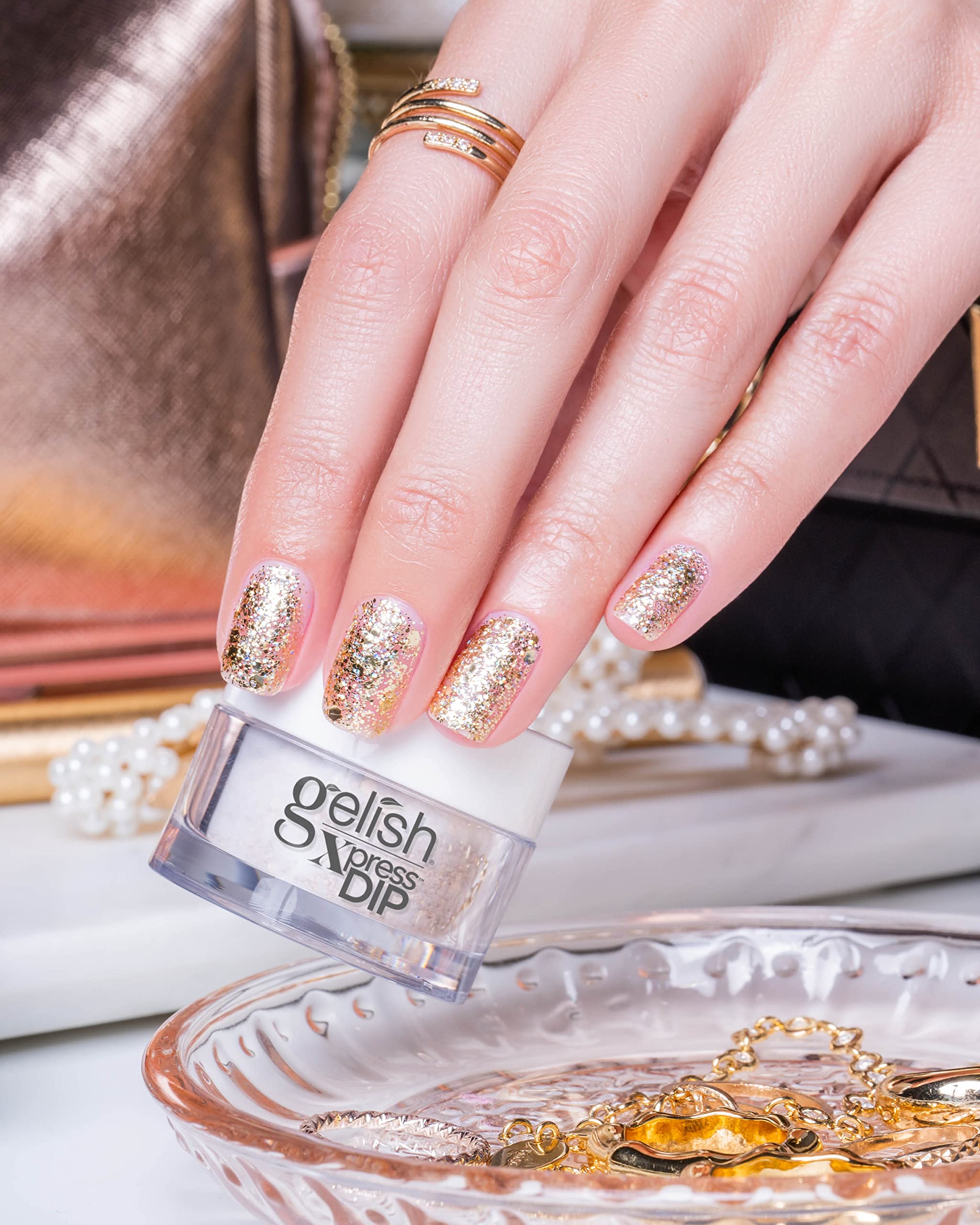 Gelish Professional Nail Dip Powder Kit - 0.3oz Dip Powder Colors for Salon-Quality Manicures at Home | Perfect for DIY Nails, Acrylic Nail Art & Long-Lasting Nail Designs