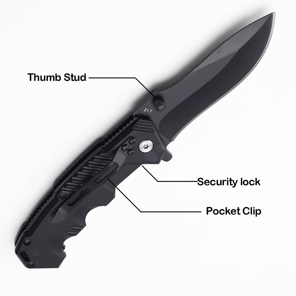 Best Pocket Folding Tactical EDC Knife with Liner Lock - Compact Survival Tool for Camping, Hiking & Everyday Carry