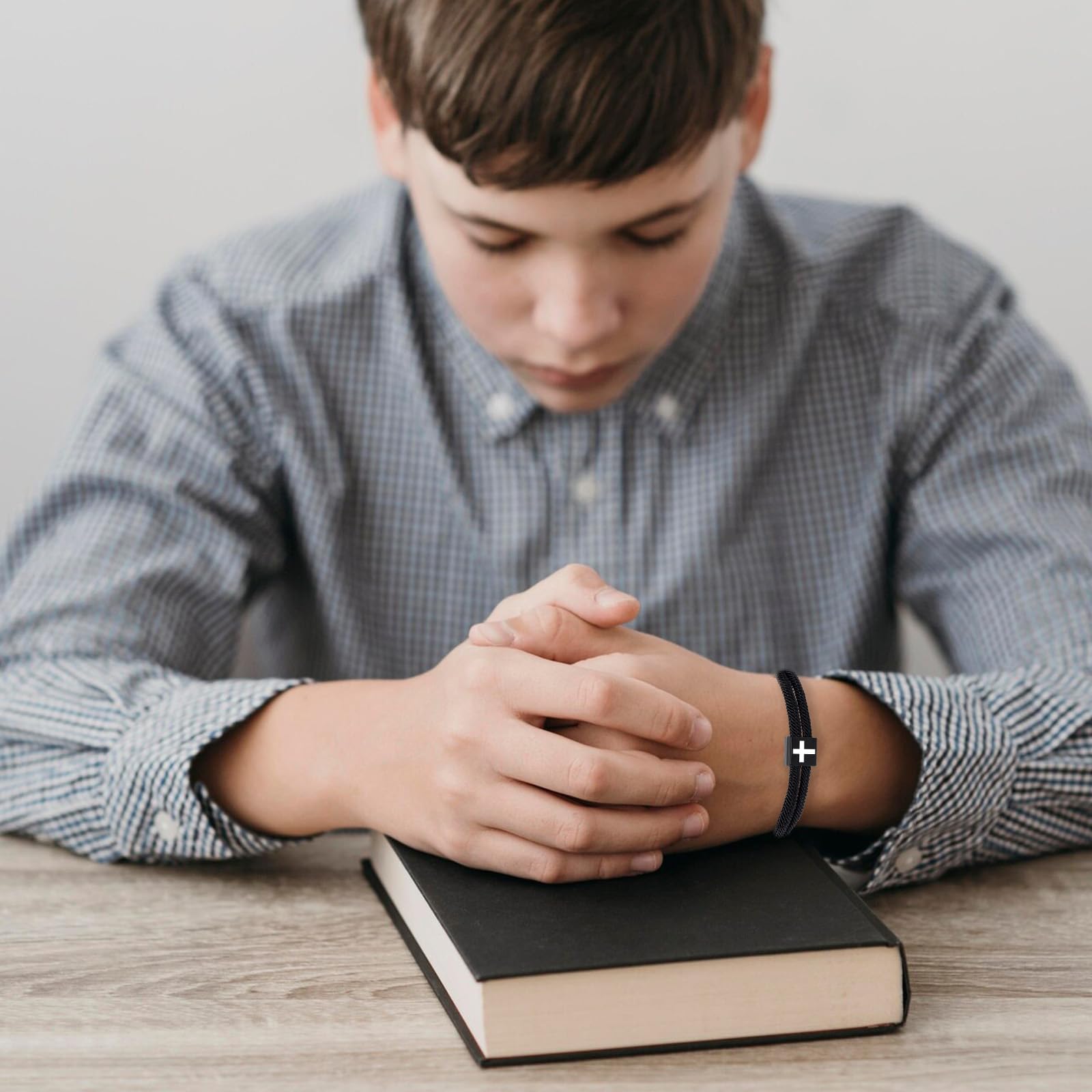 Inspirational Joshua 1:9 Cross Bracelet - Christian Gifts for Baptism & Confirmation - Easter Basket Stuffers for All Ages