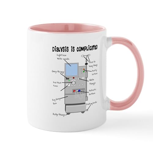 White/Pink Inside - Dialysis Mugs