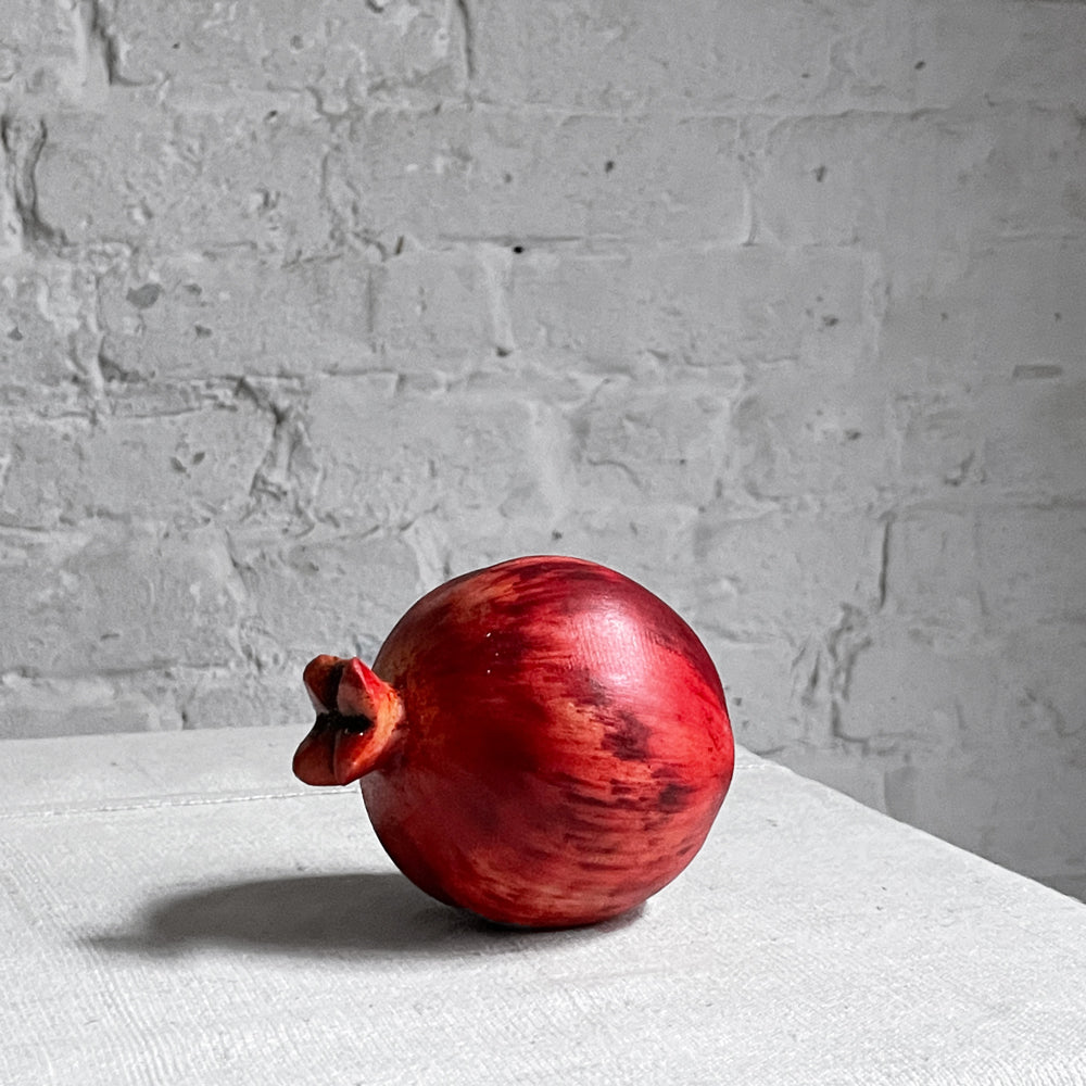 Premium Carrara Marble Pomegranate with Seeds - Elegant Home Decor & Kitchen Fruit Display for Dining Table Centerpiece and Mediterranean Style Interior Design