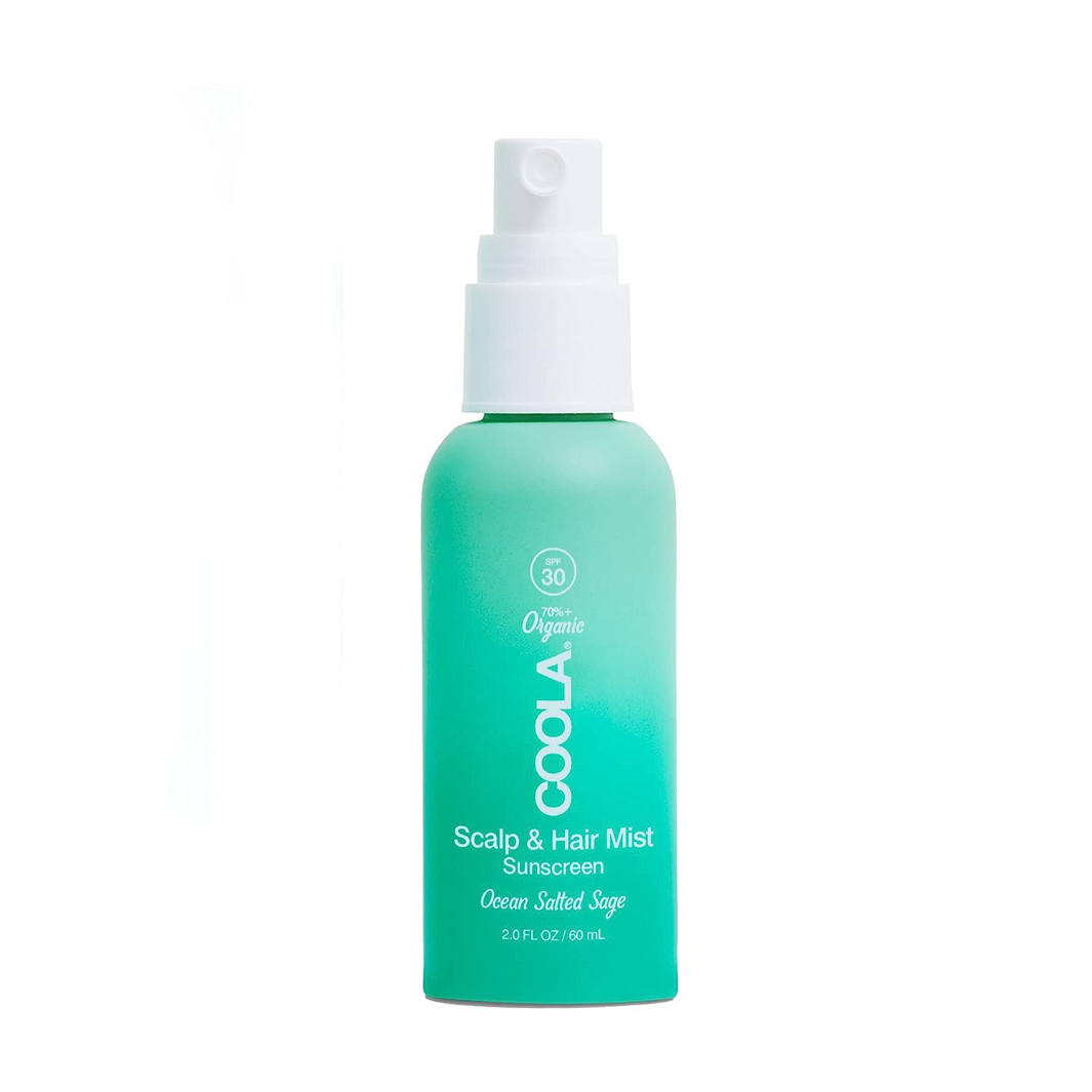 COOLA Organic Scalp & Hair Sunscreen Mist SPF 30 - UV Protection for Outdoor Activities, Beach & Swimming