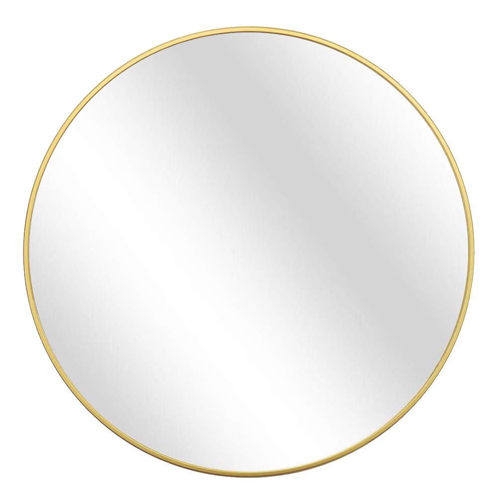 48 Inch Round Wall Mirror - Gold Framed Decorative Mirror for Entryway, Bathroom & Living Room | Perfect for Home Decor, Vanity & Interior Design