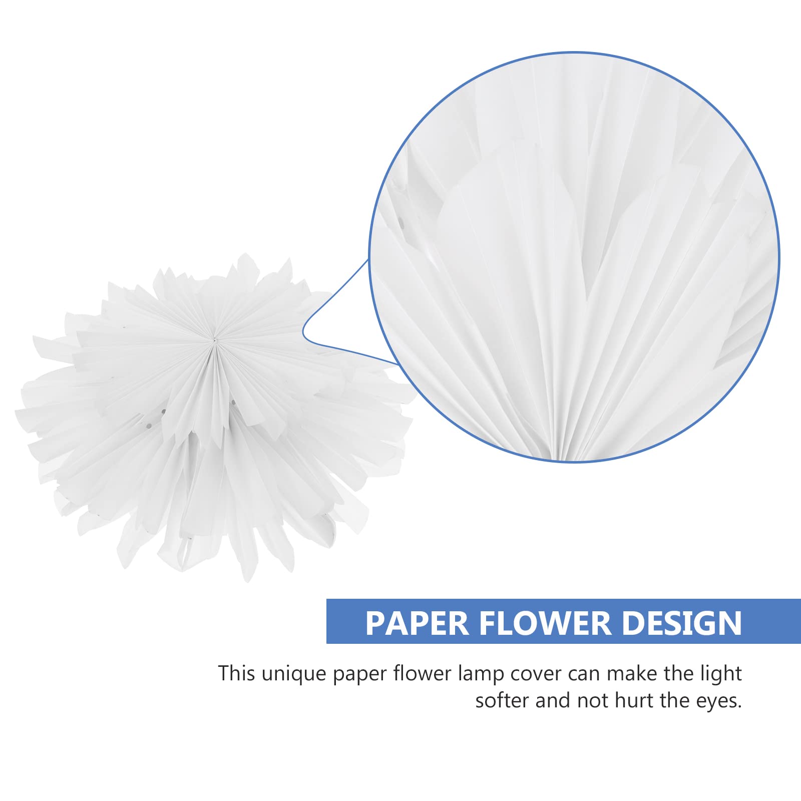 White Origami Hanging Lampshade DIY Puzzle Pendant Light - Modern Ceiling Chandelier & Decorative Paper Lamp for Living Room, Bedroom, Sofa