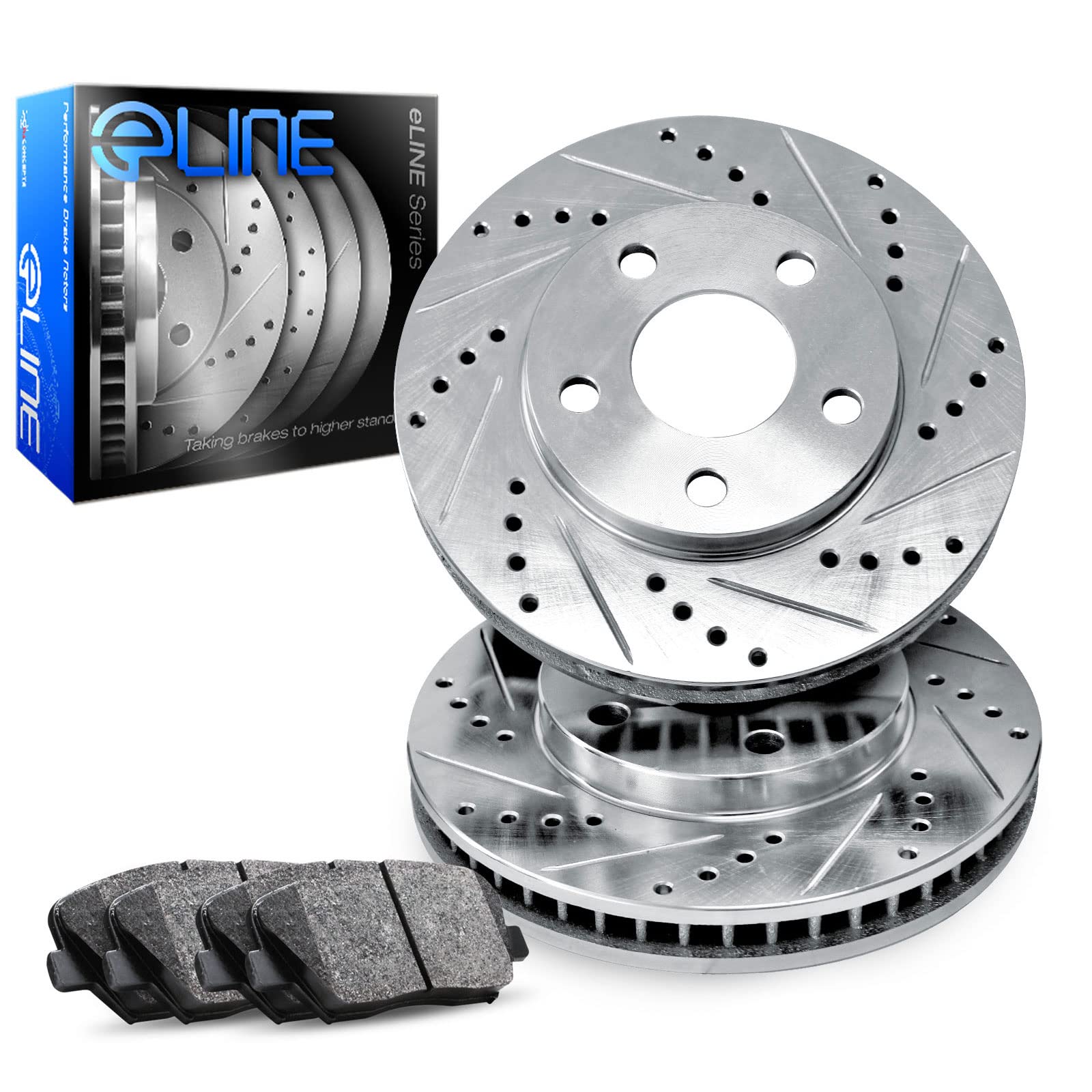 R1 Concepts Premium Front Brake Kit - Ceramic Brake Pads & Rotors for 1998-1999 Ford Contour | High-Performance Braking System for Daily Commuting & Highway Driving