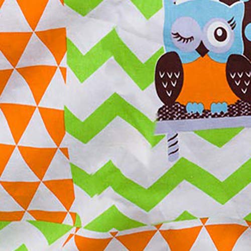 Canvas Owls Green and Orange