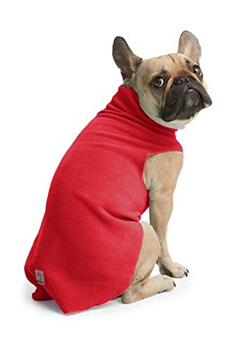 Soft & Snuggly Stretch Fleece Dog Sweater Vest - Warm Pullover Jacket for Small, Medium & Large Dogs (Size L, Fire Hydrant Red) - Perfect for Winter Walks & Indoor Coziness