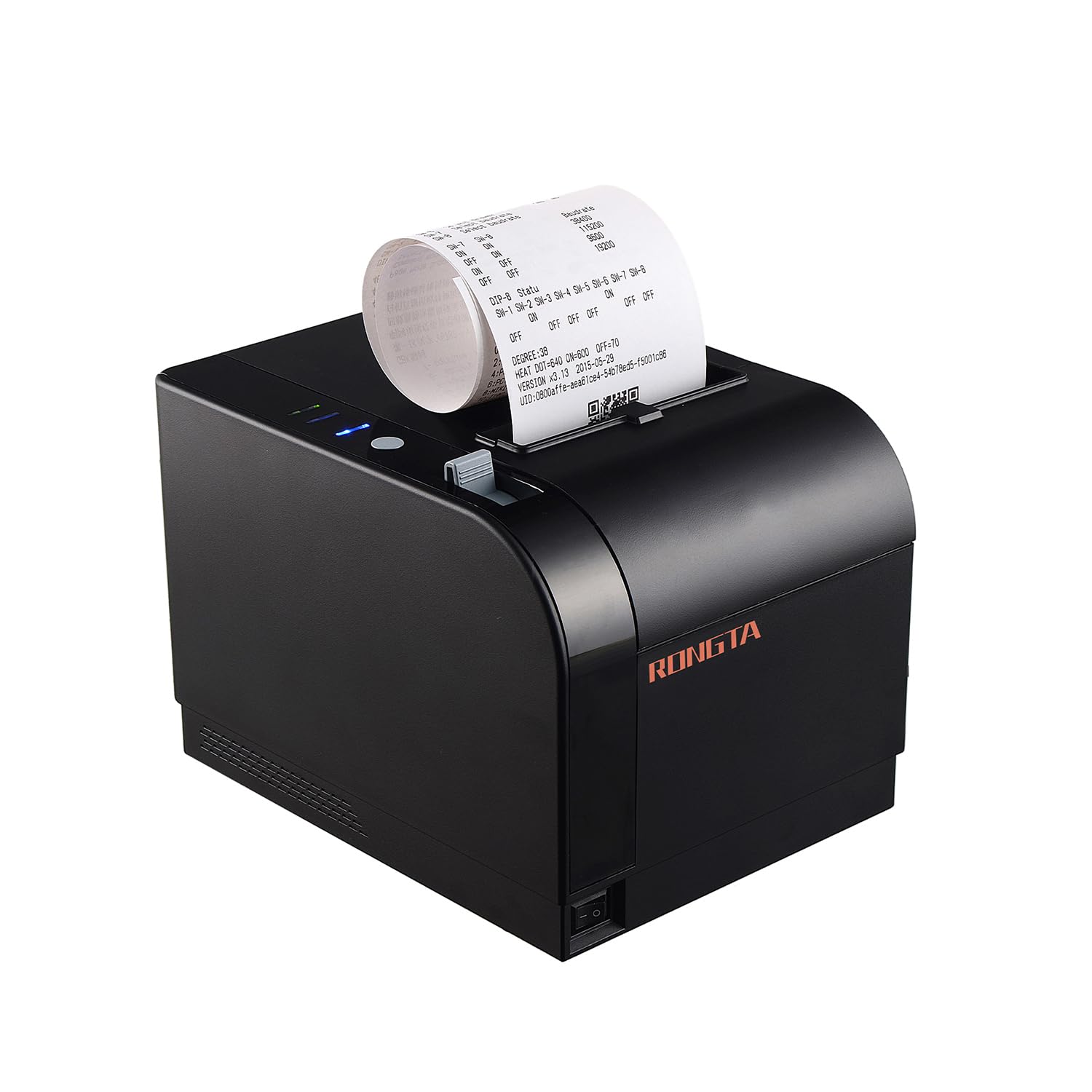 Rongta 80mm Thermal Receipt Printer with Auto Cutter - ESC/POS Compatible for POS Systems, Supports USB/Serial/Ethernet & Cash Drawer - Works with Windows, Mac, Linux - Ideal for Retail Stores, Restaurants & Small Businesses