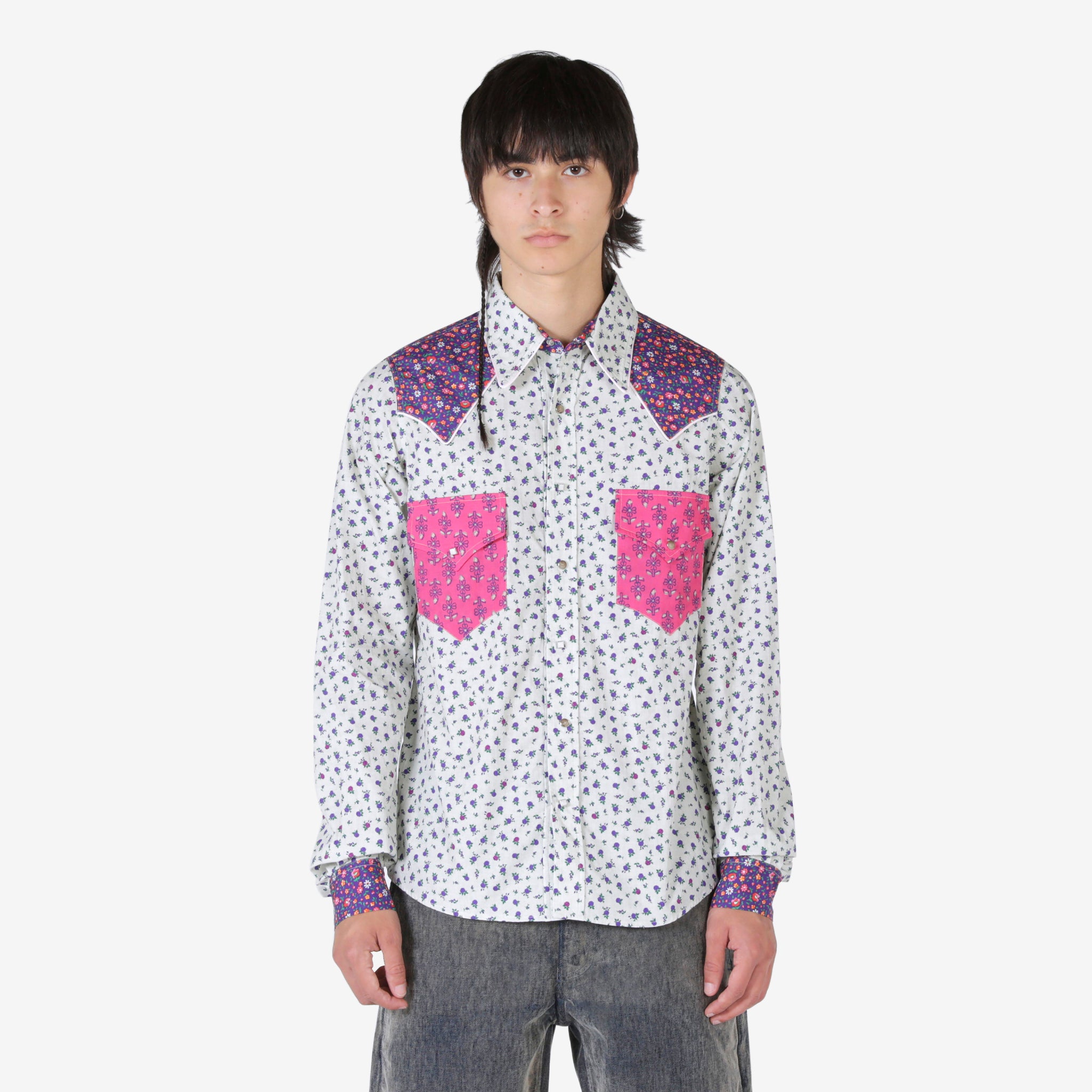 Stylish Cowboy Shirt for Men - Western Plaid Button Up Shirt with Snap Buttons - White & Multi-Color Checkered Pattern - Perfect for Rodeo, Country Music Festivals & Western Fashion
