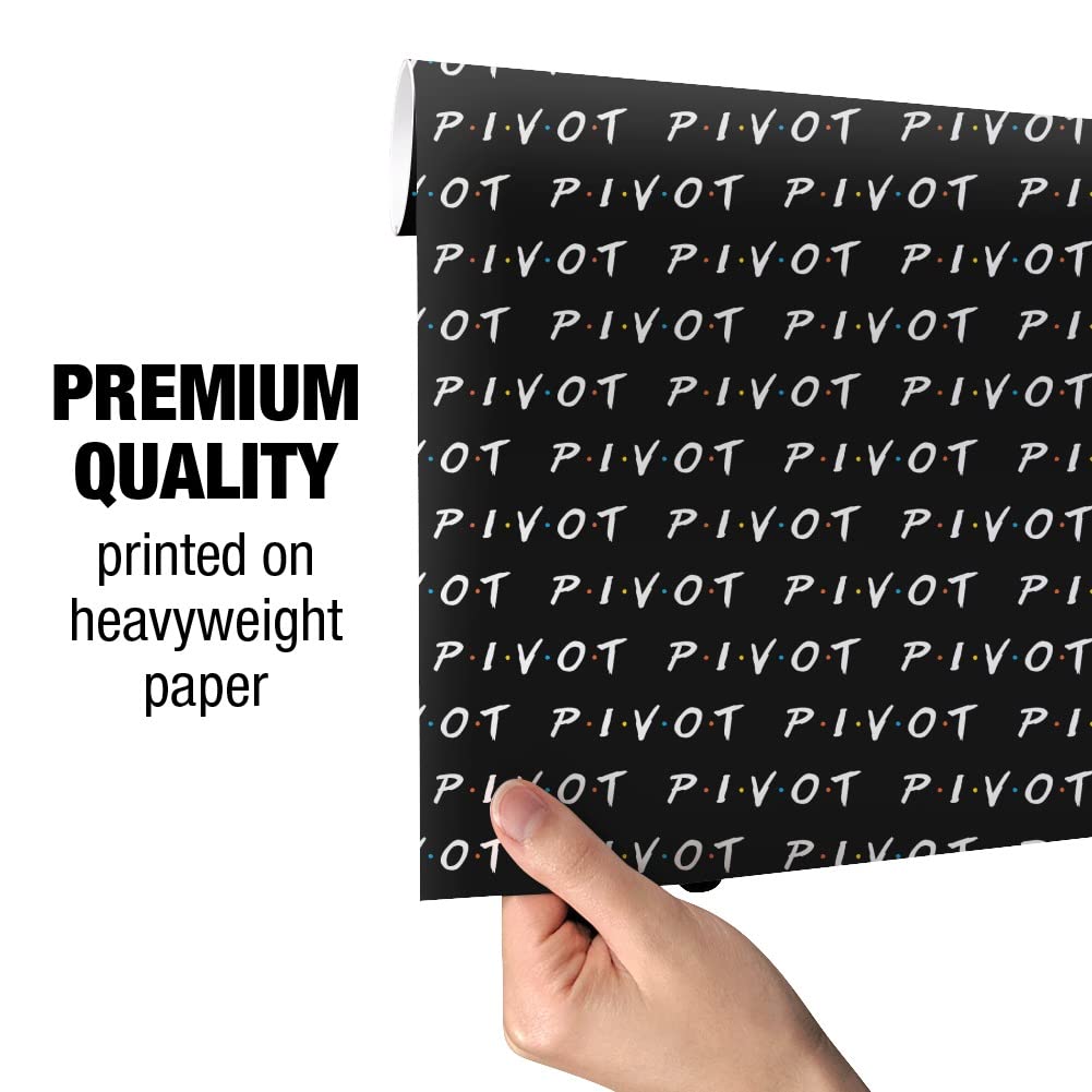 Friends TV Show Themed PIVOT Gift Wrap Wrapping Paper Rolls - Perfect for Birthday Presents, Christmas Gifts & Party Decorations