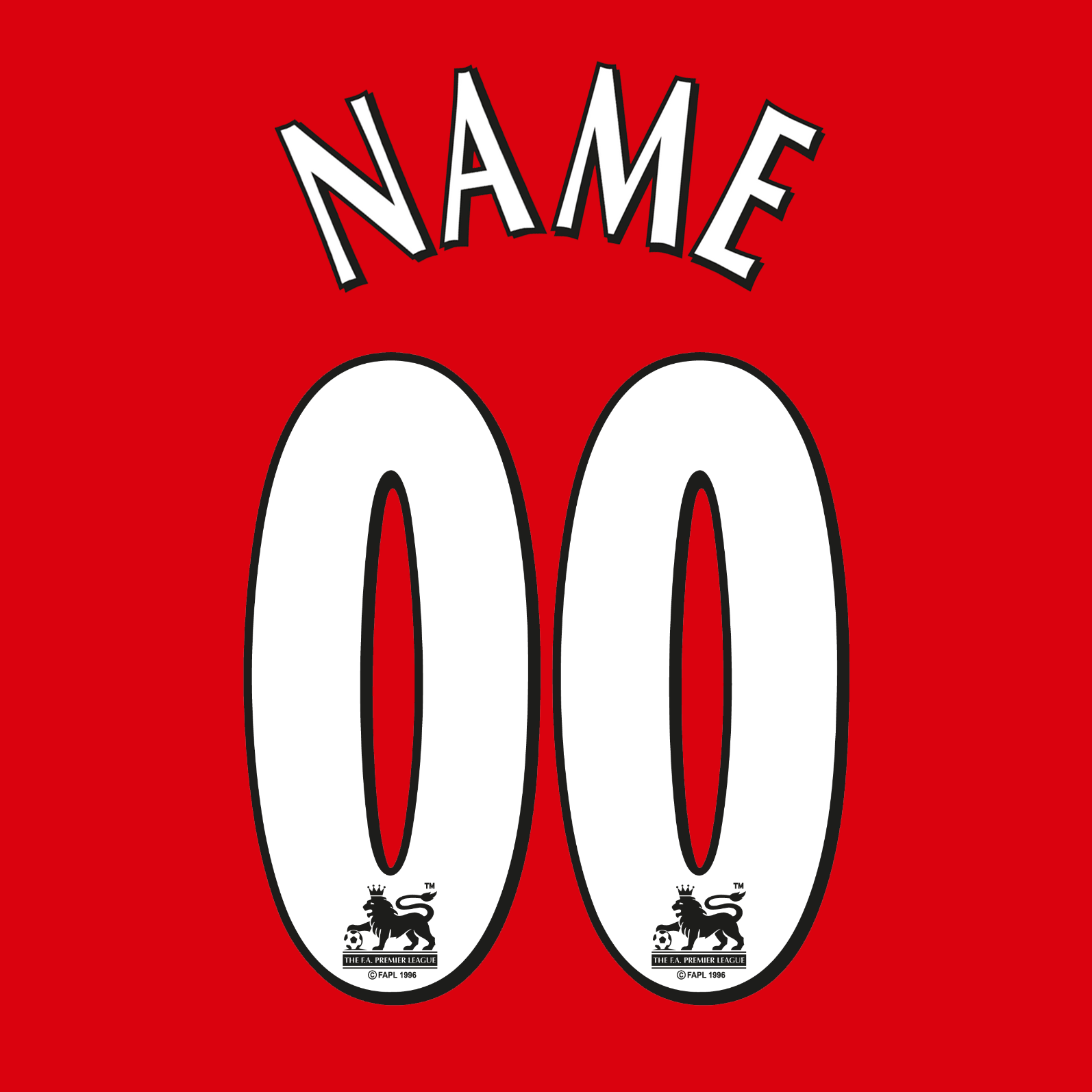 Custom Premier League Print 1997-07 (White) - Perfect for Football Fans, Home Decor, and Sports Memorabilia Collection